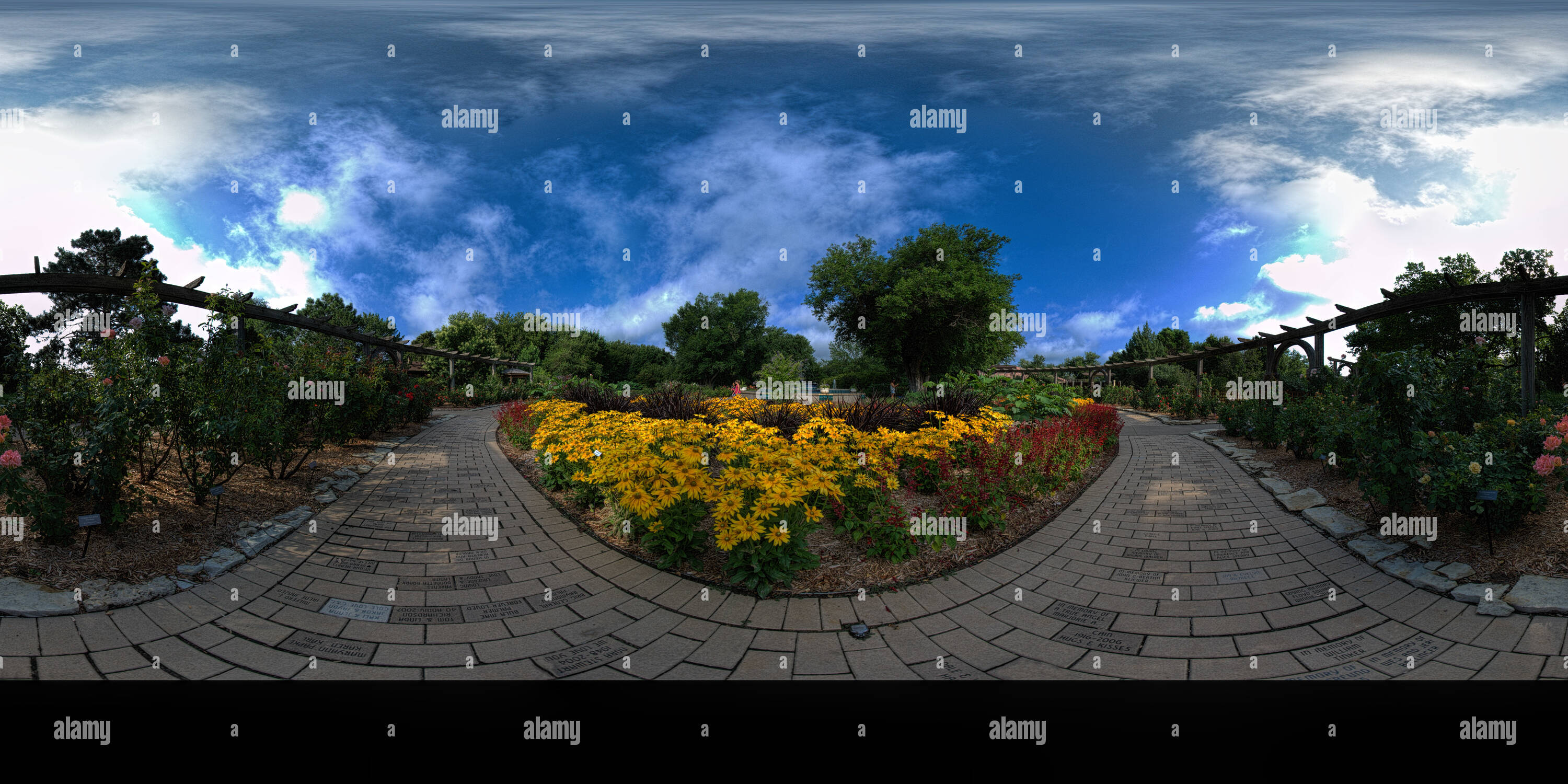 360° view of Fountain garden I Alamy