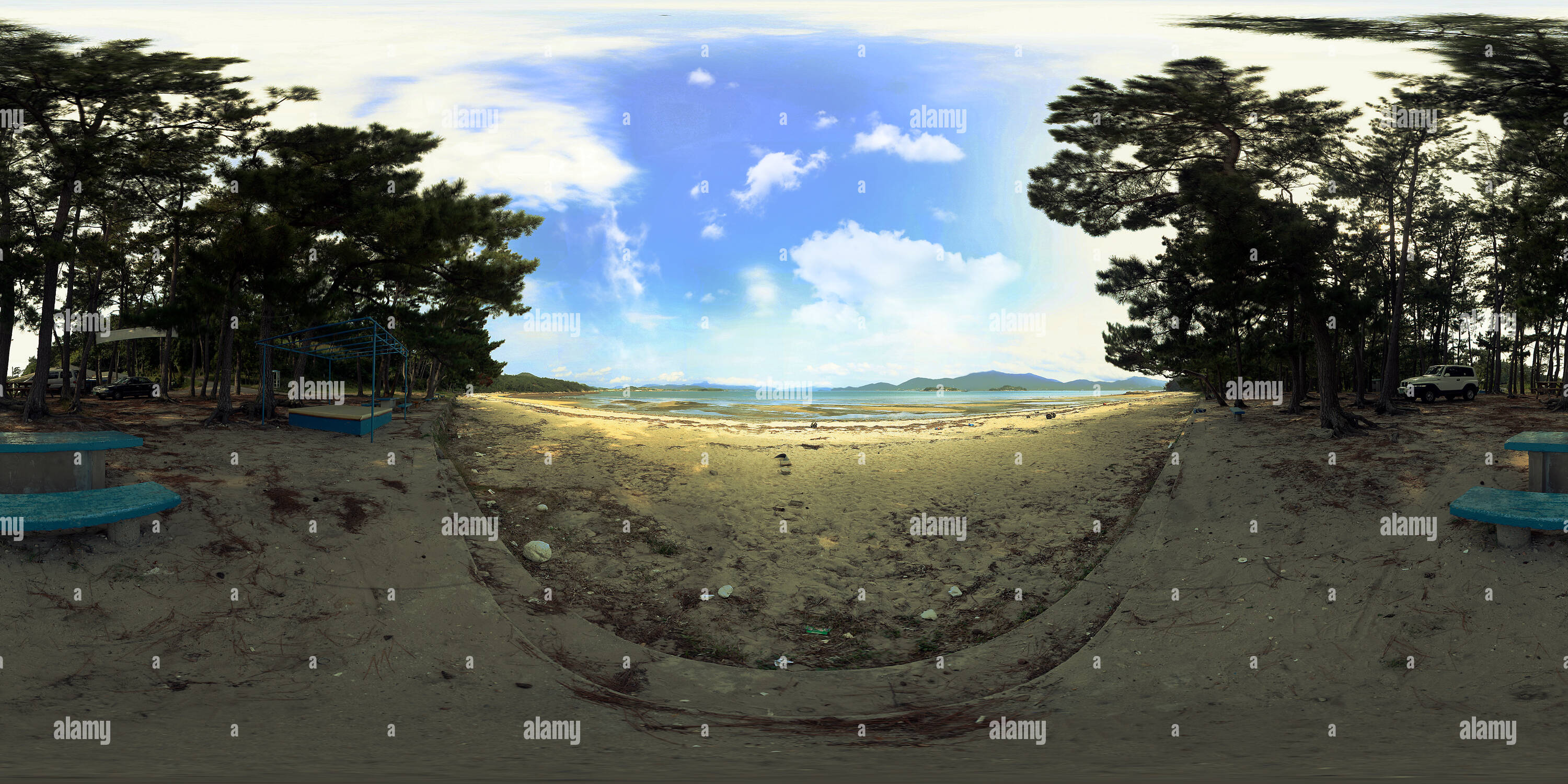 360 degree panoramic view of Sorok Island Beach