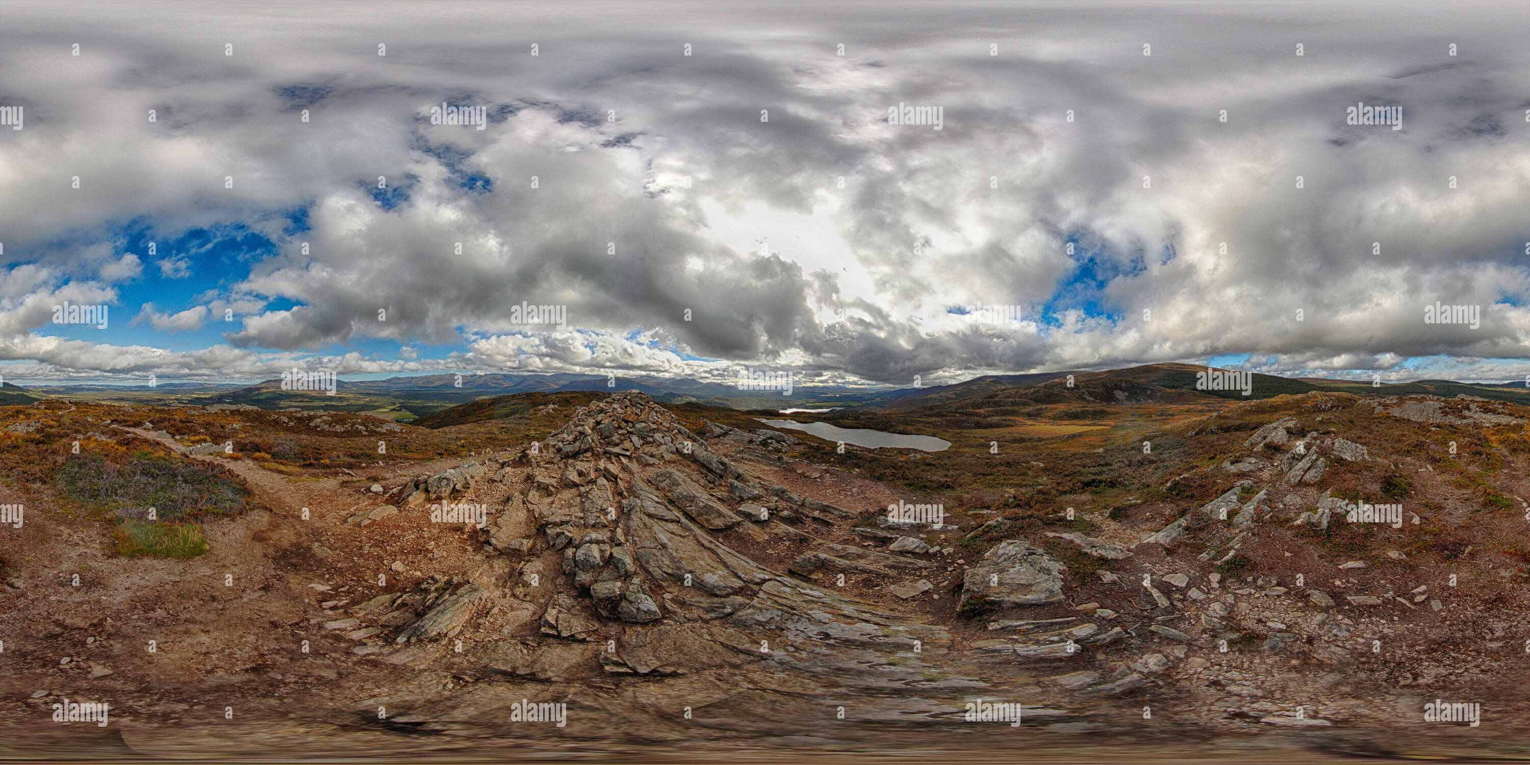 360 degree panoramic view of Scotland - Craigellachie - 03