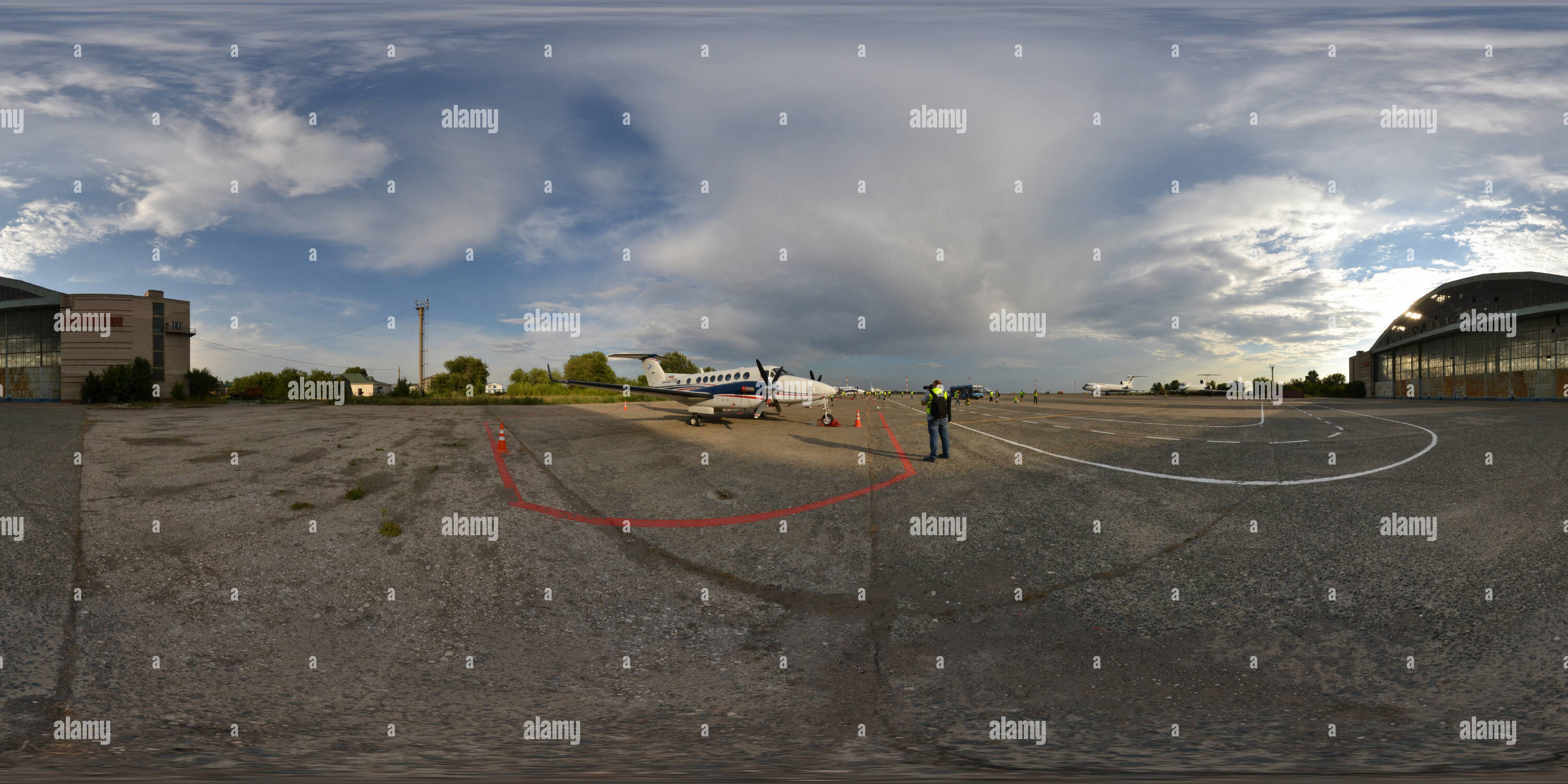 360 degree panoramic view of Samara Kurumoch International Airport production workshop