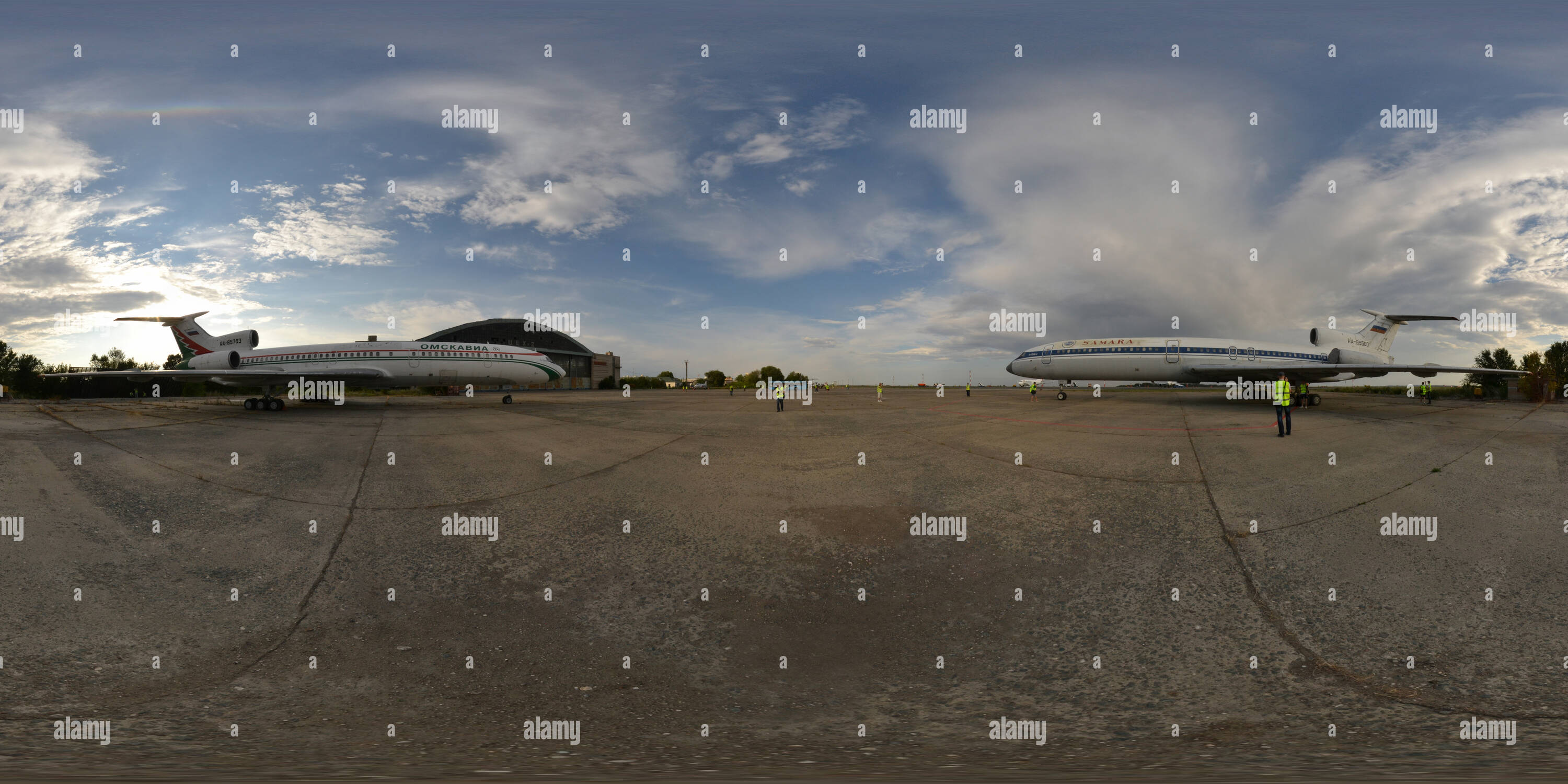 360 degree panoramic view of Samara Kurumoch International Airport production workshop-2