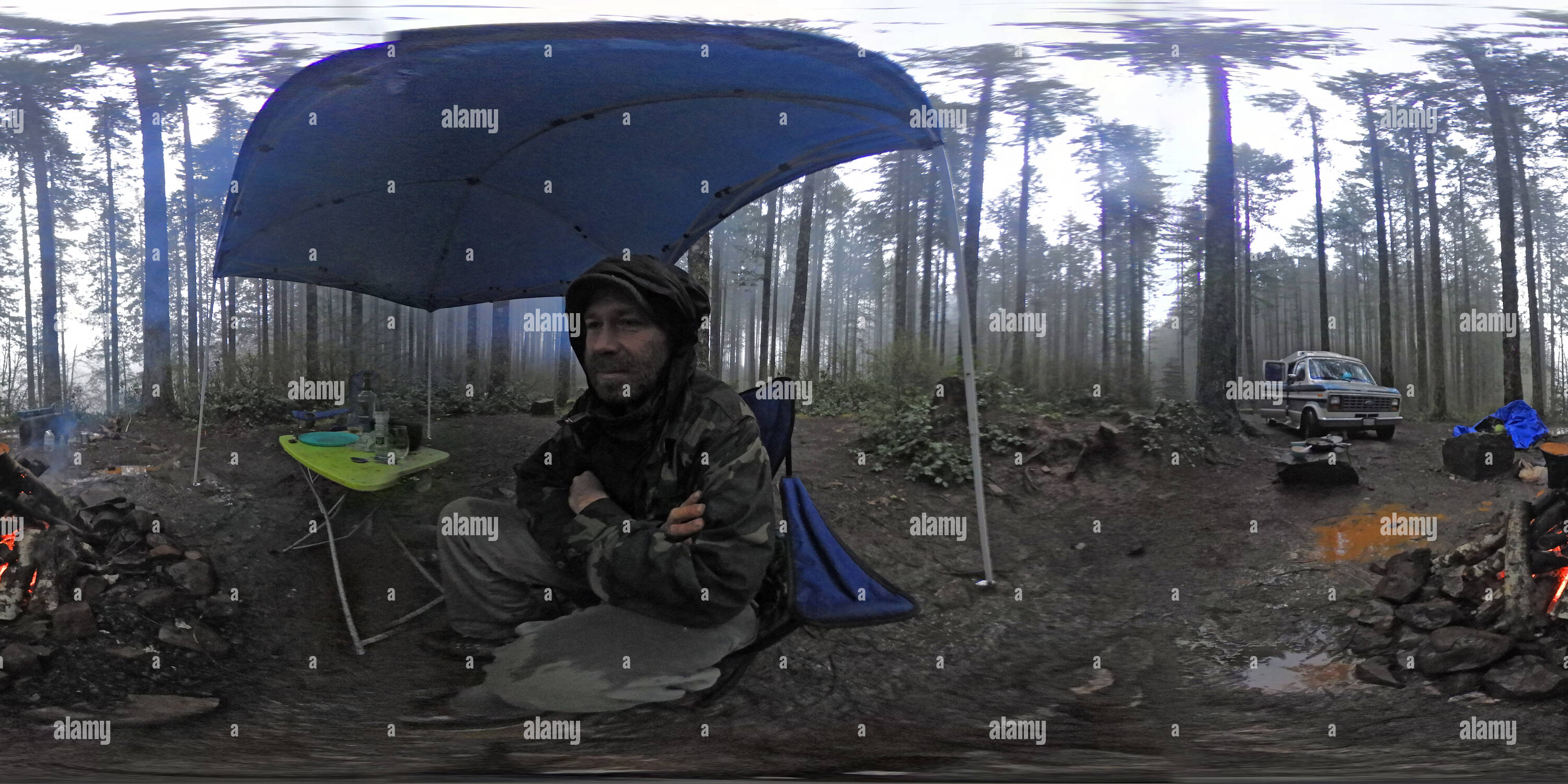 360° view of Staying Warm at South Lake Campground Mount Hebo, Oregon