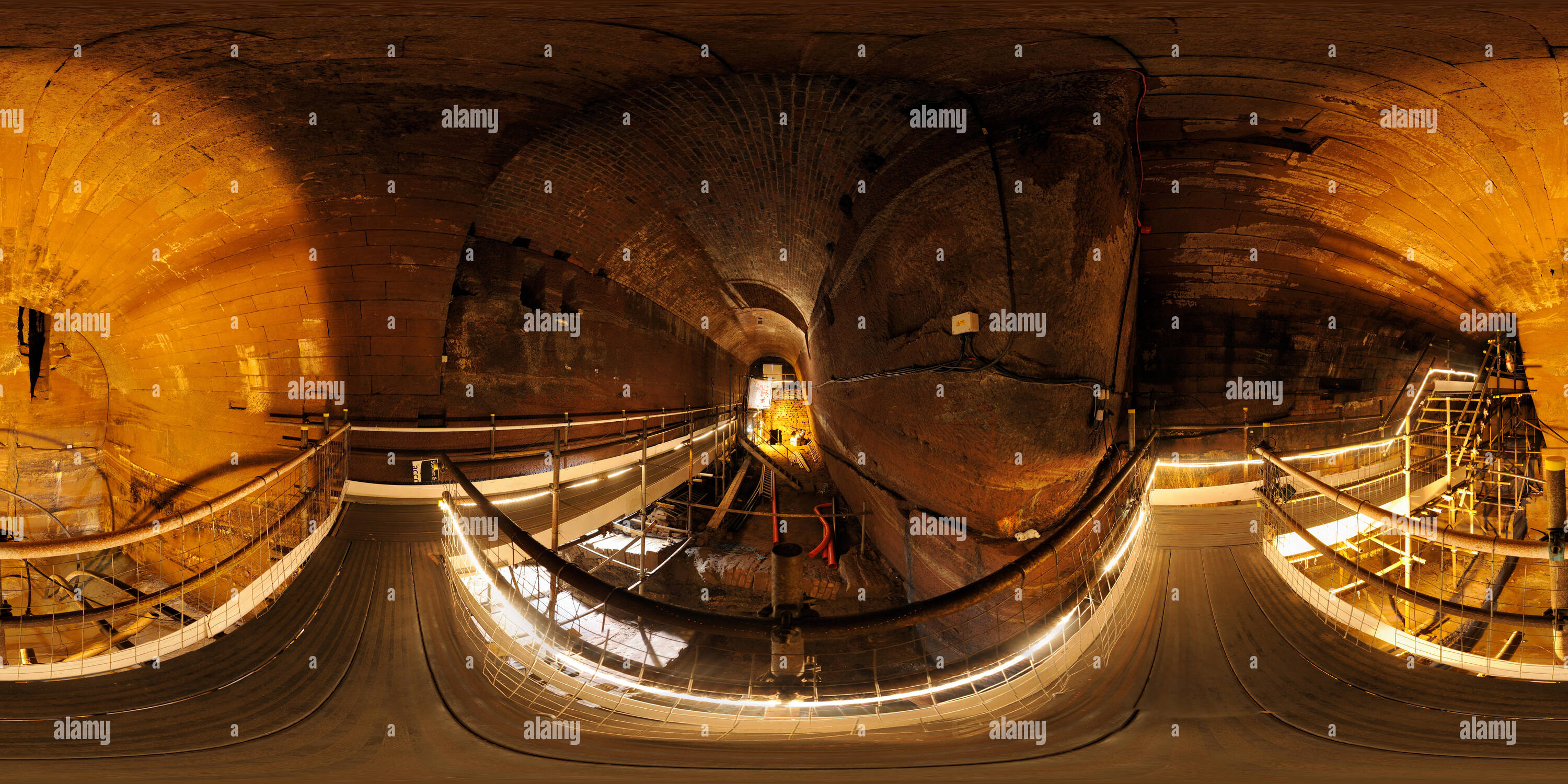 360° view of Inside the Williamson Tunnels in Liverpool from one of the ...