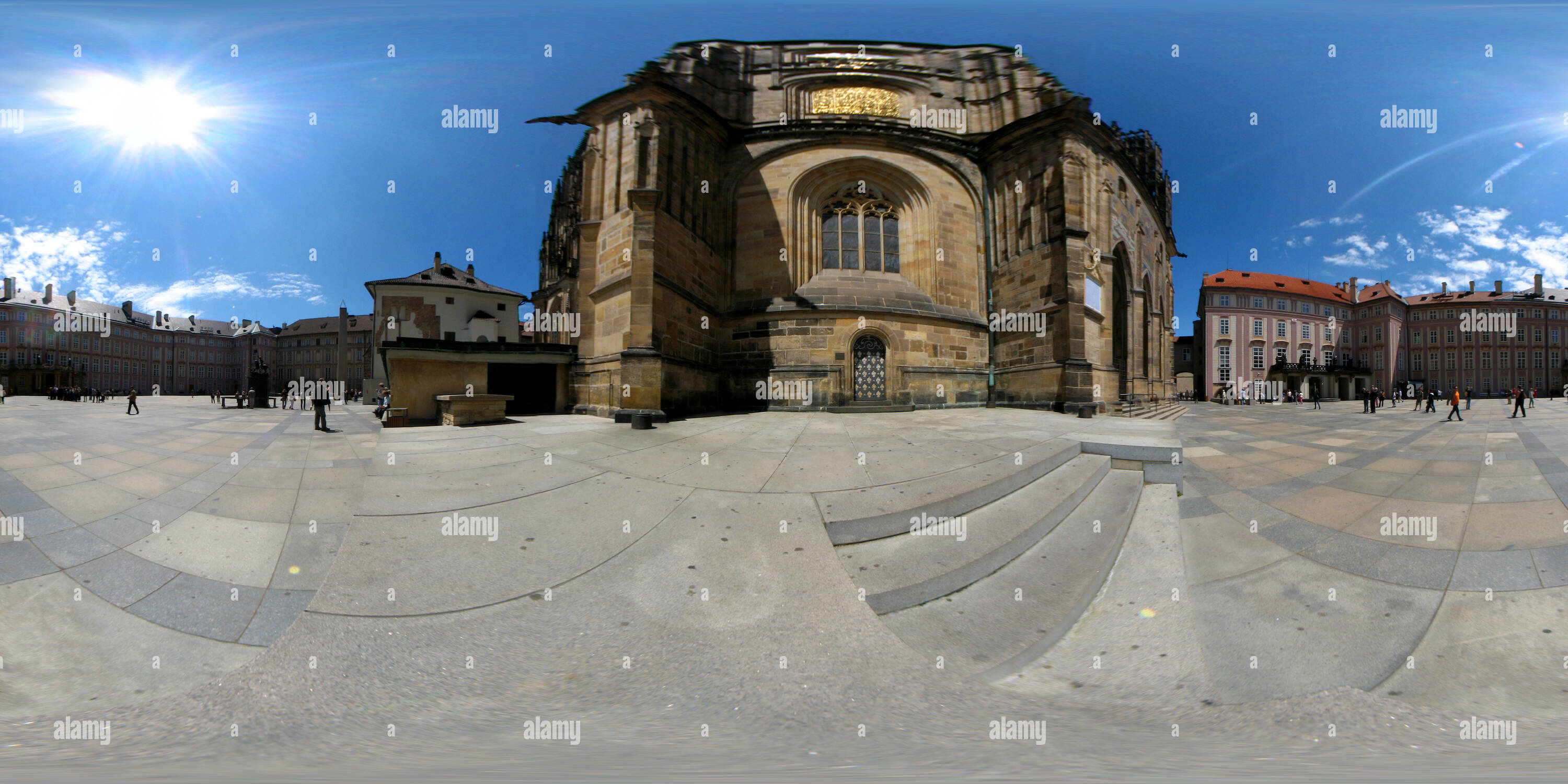 360 degree panoramic view of Prague Castle - I