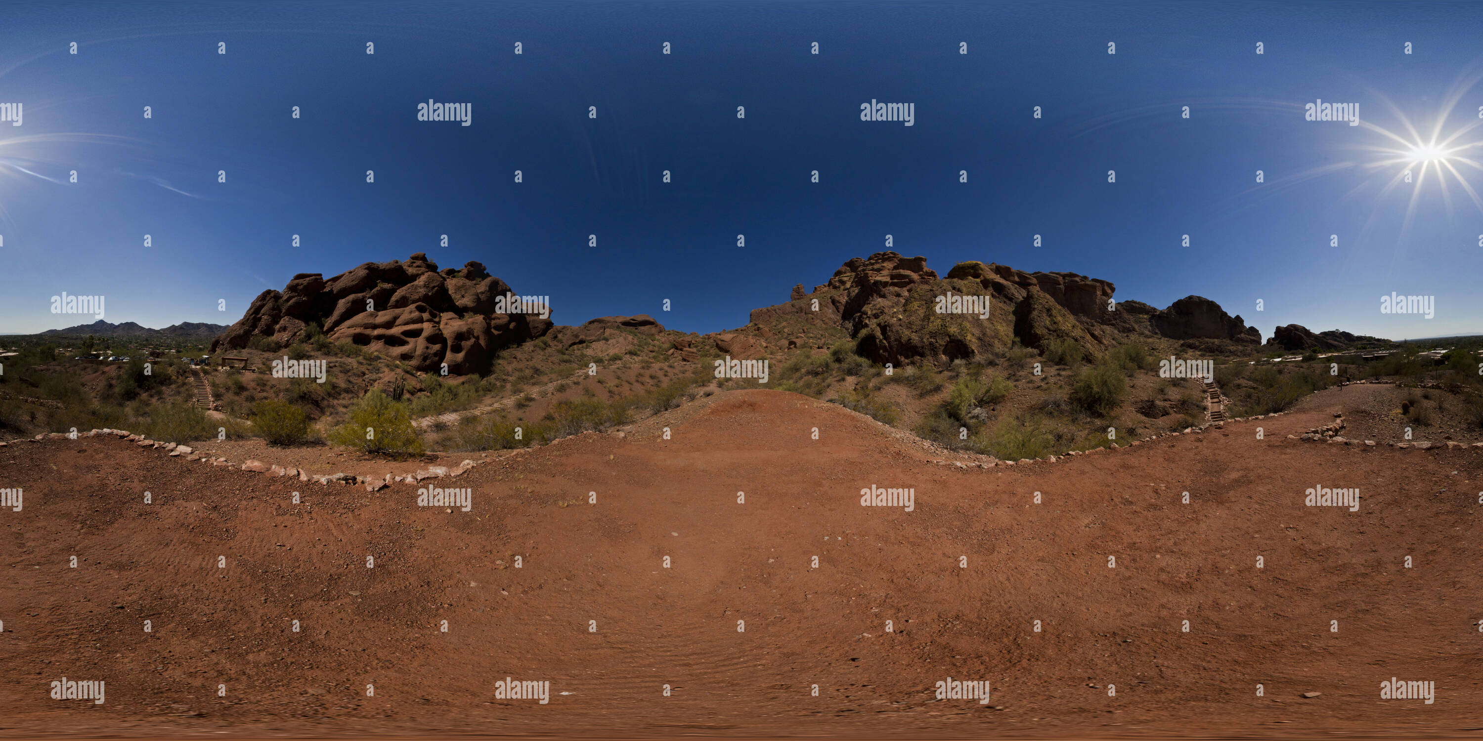 360° view of Echo Canyon, Camelback Mountain, Phoenix, Arizona Alamy
