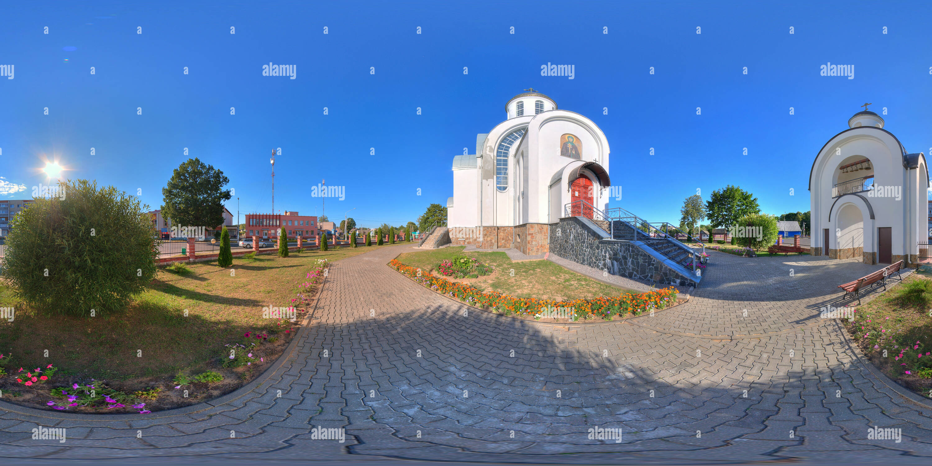 360° view of Orthodox church Ivianiec Alamy