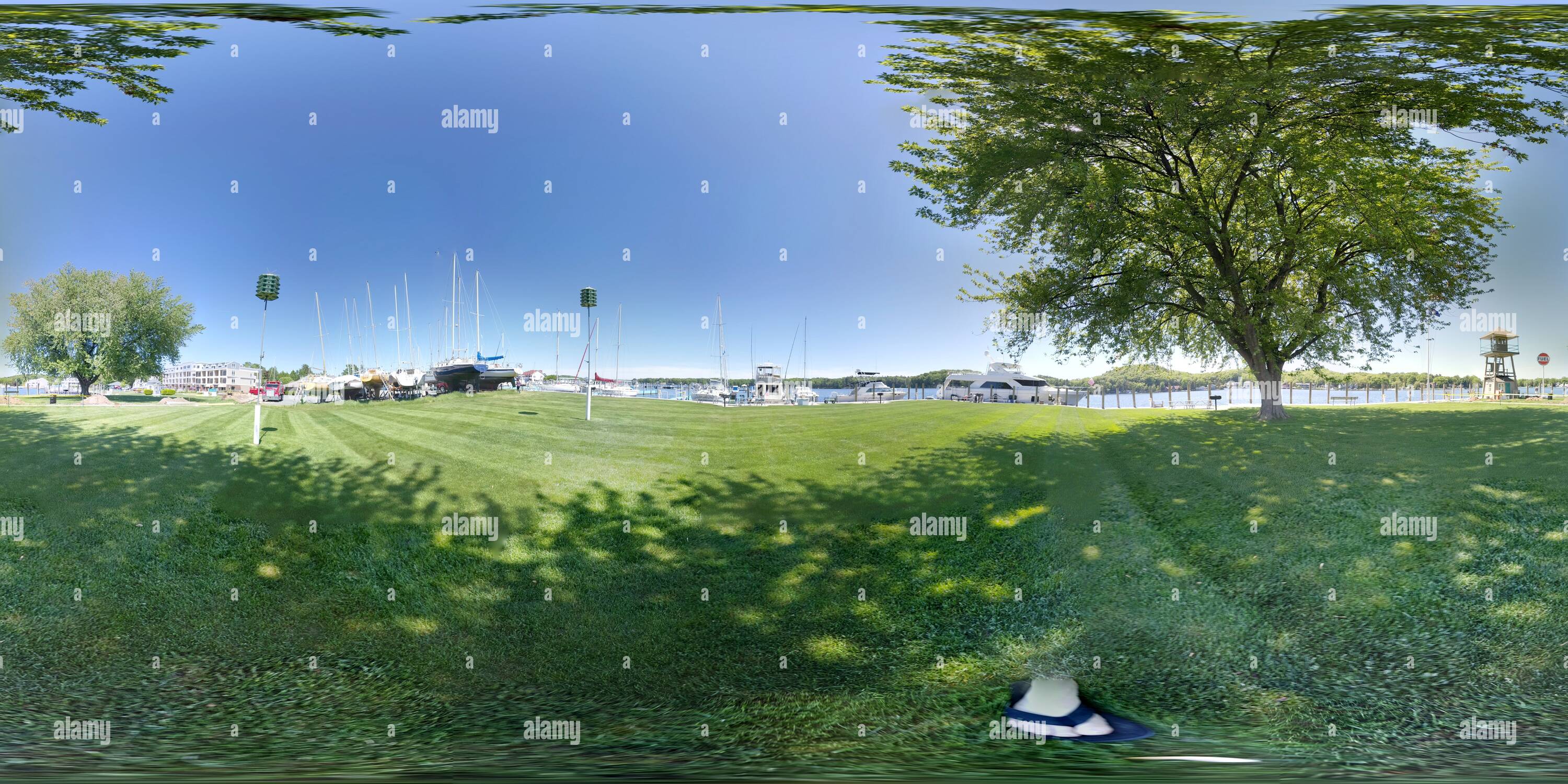 360° view of Pentwater Harbor Pentwater MI Alamy
