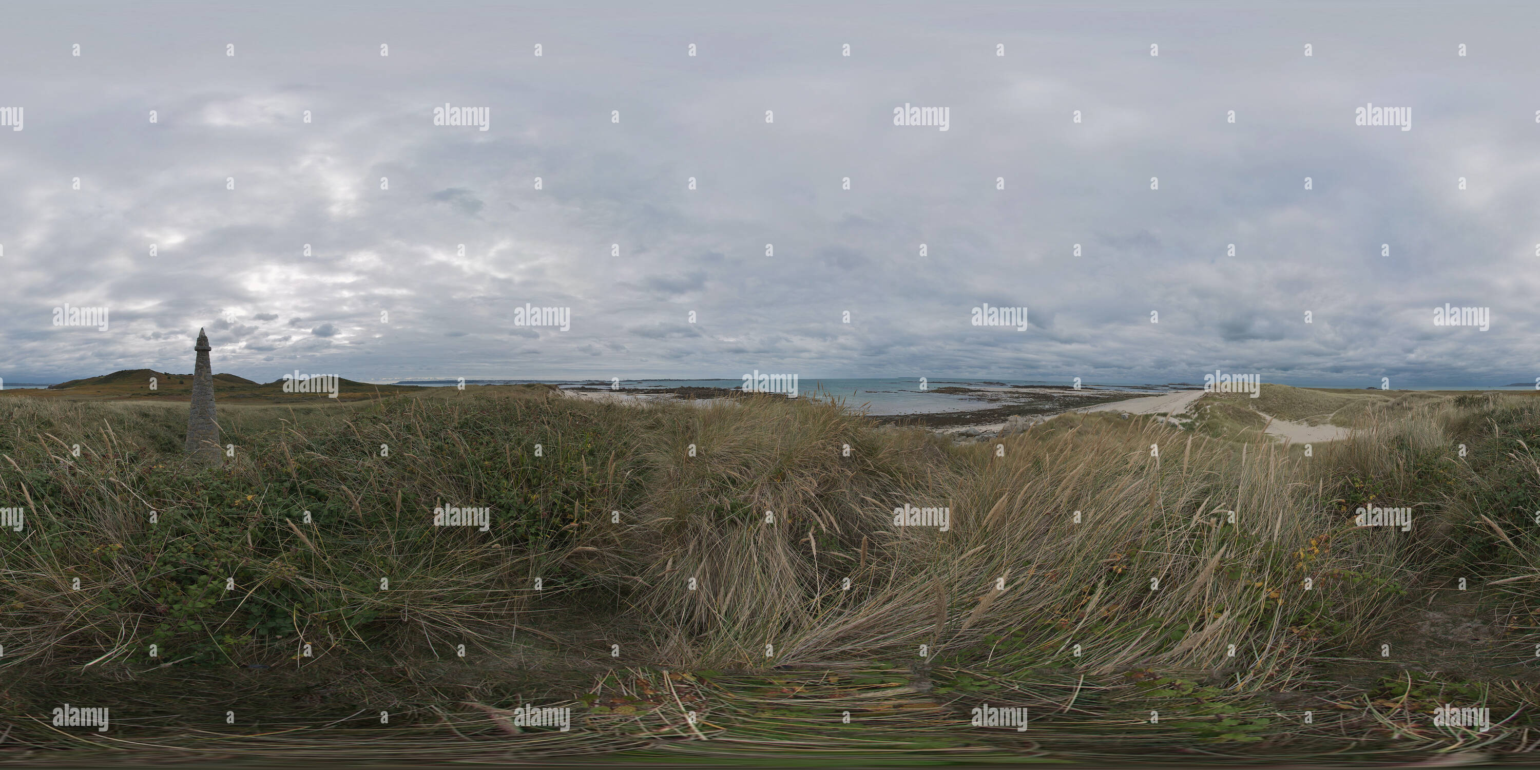 360° view of Obelisk, The Common, Herm Island - Alamy