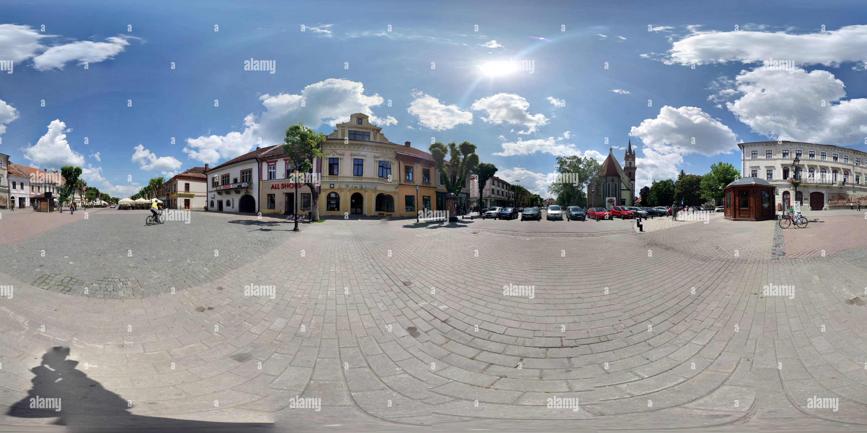 360° view of Bistrita Piata Centrala Alamy