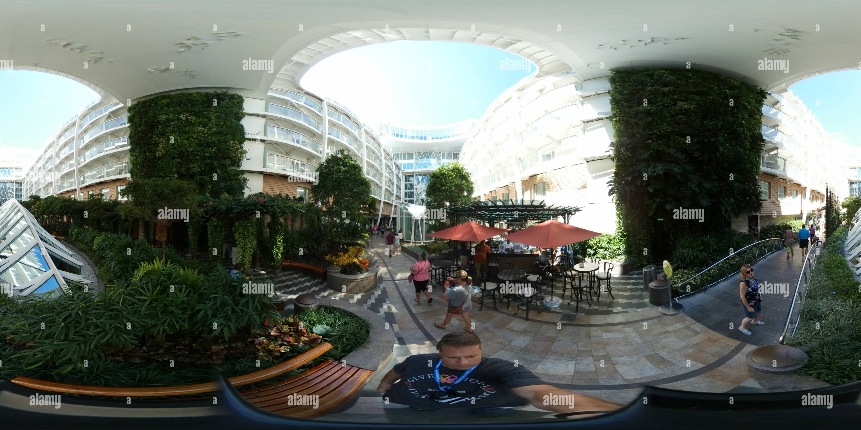 360° view of Oasis Of The Seas Central Park 1 - Alamy