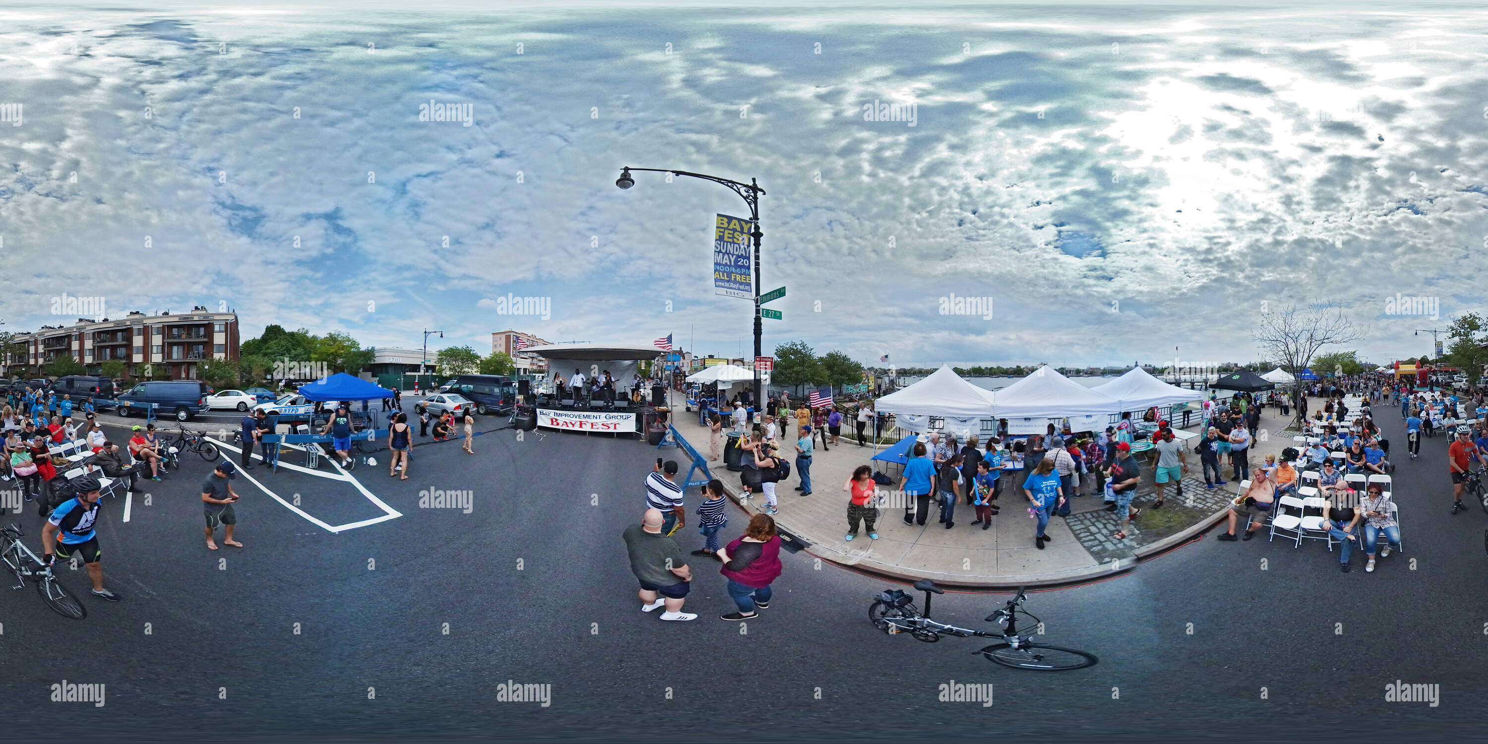 360° view of BayFest 2018 in Sheepshead Bay Alamy