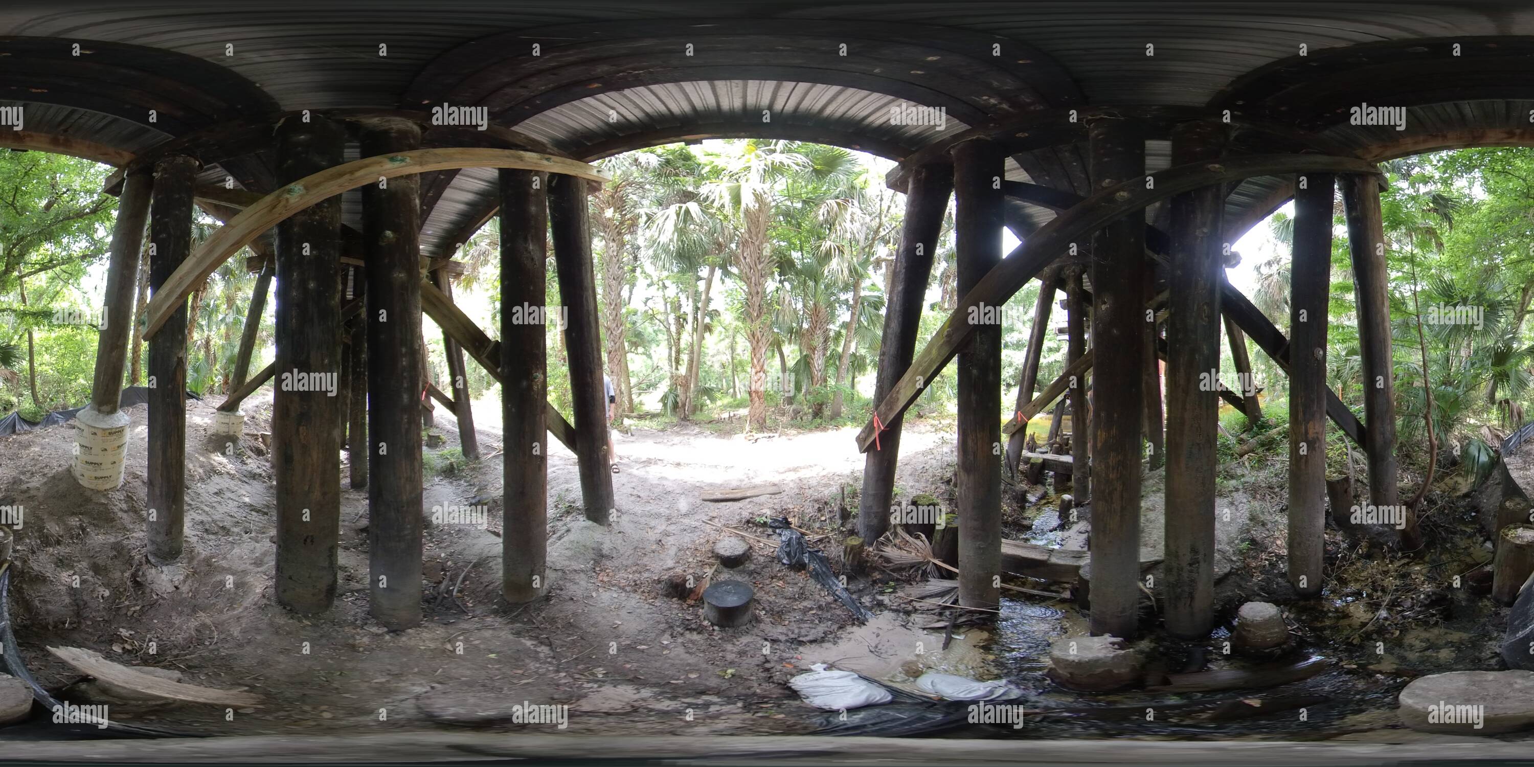 360 degree panoramic view of Howell Creek Bridge Trestle