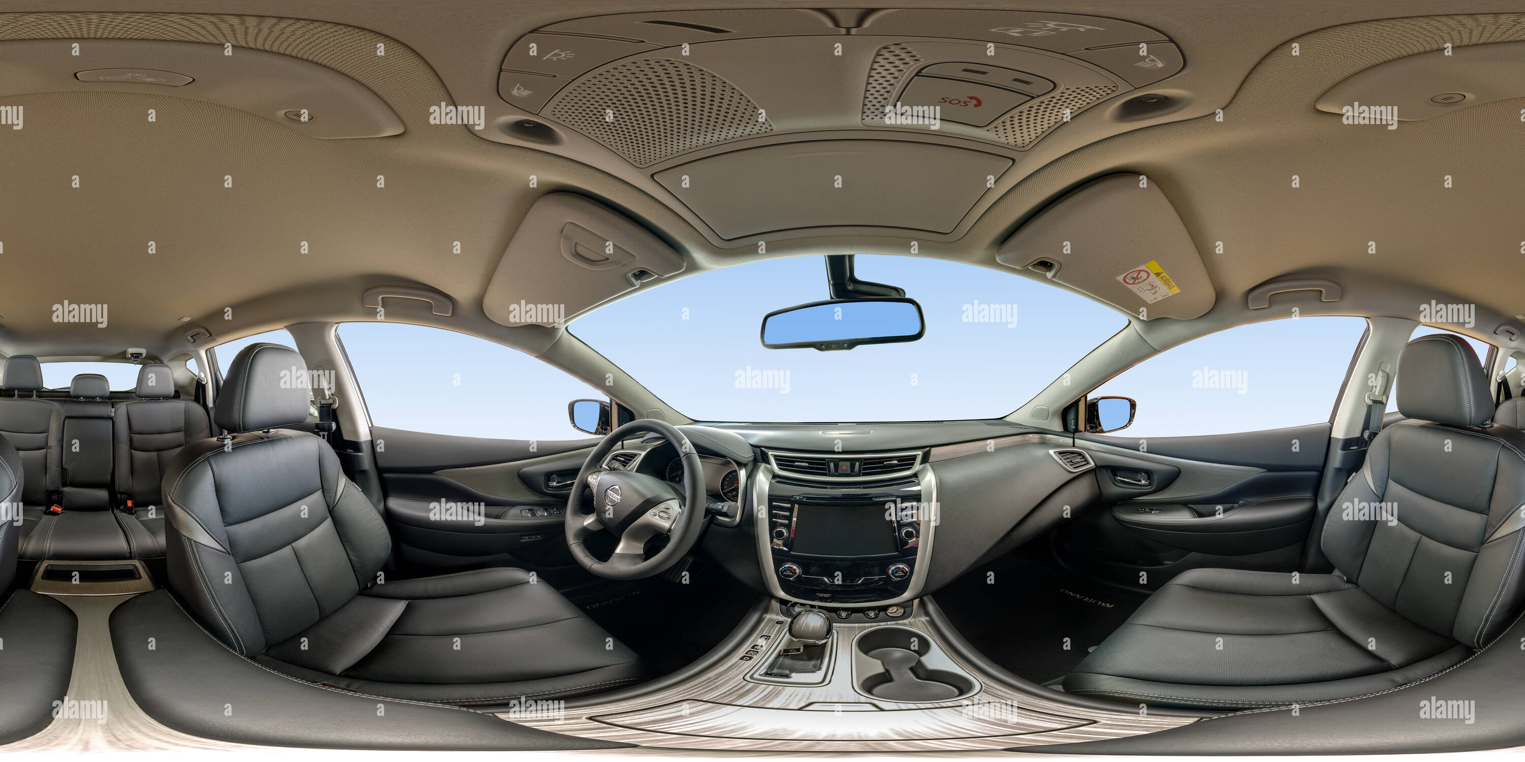 360° View Of Inside Of Nissan Murano Dark Interior Alamy