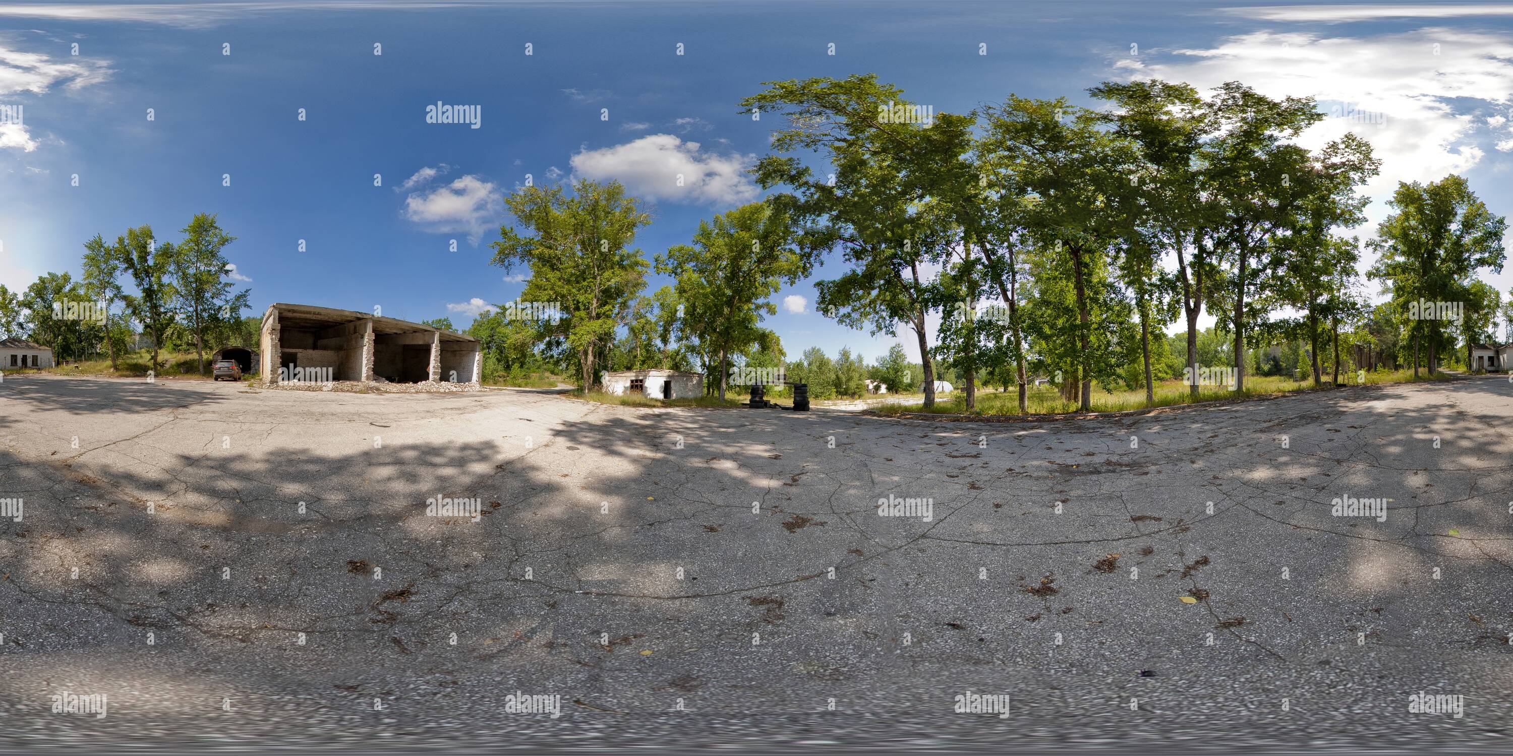 360° view of Paintball range "Lesnaya Skazka" Guardhouse Alamy
