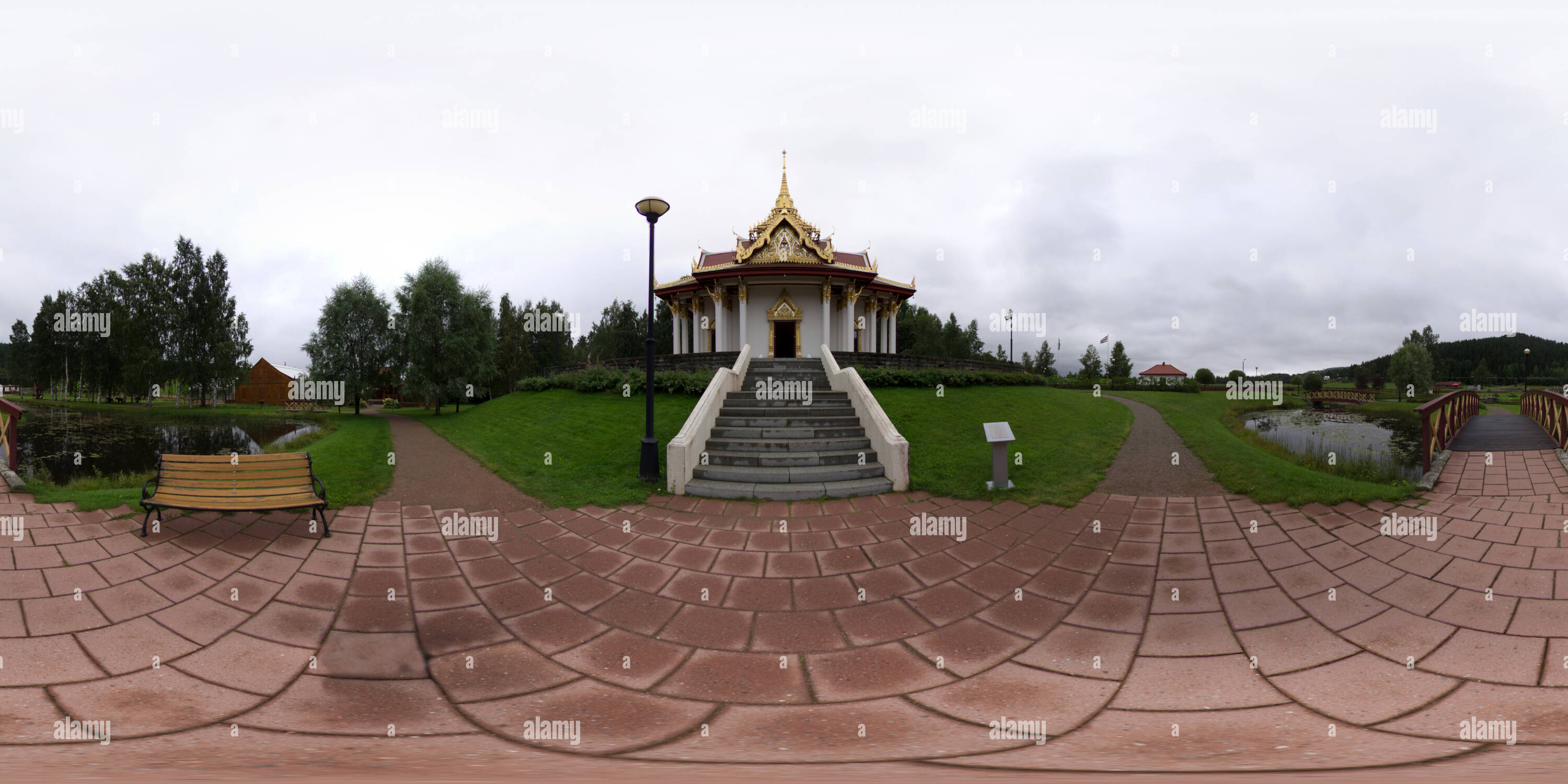 360 degree panoramic view of King Chulalongkorn Memorial at Ragunda