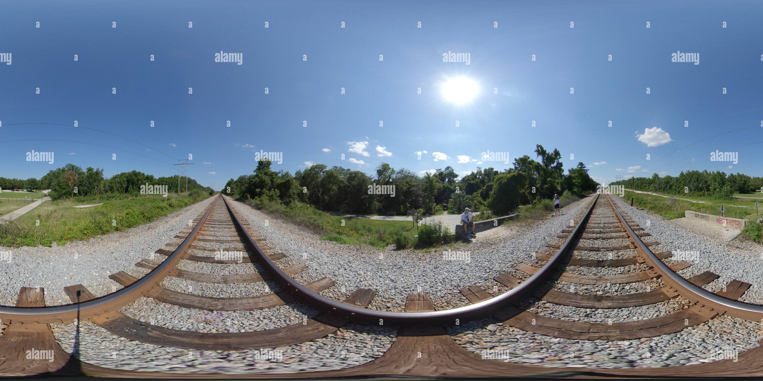 360 degree panoramic view of Railroad track