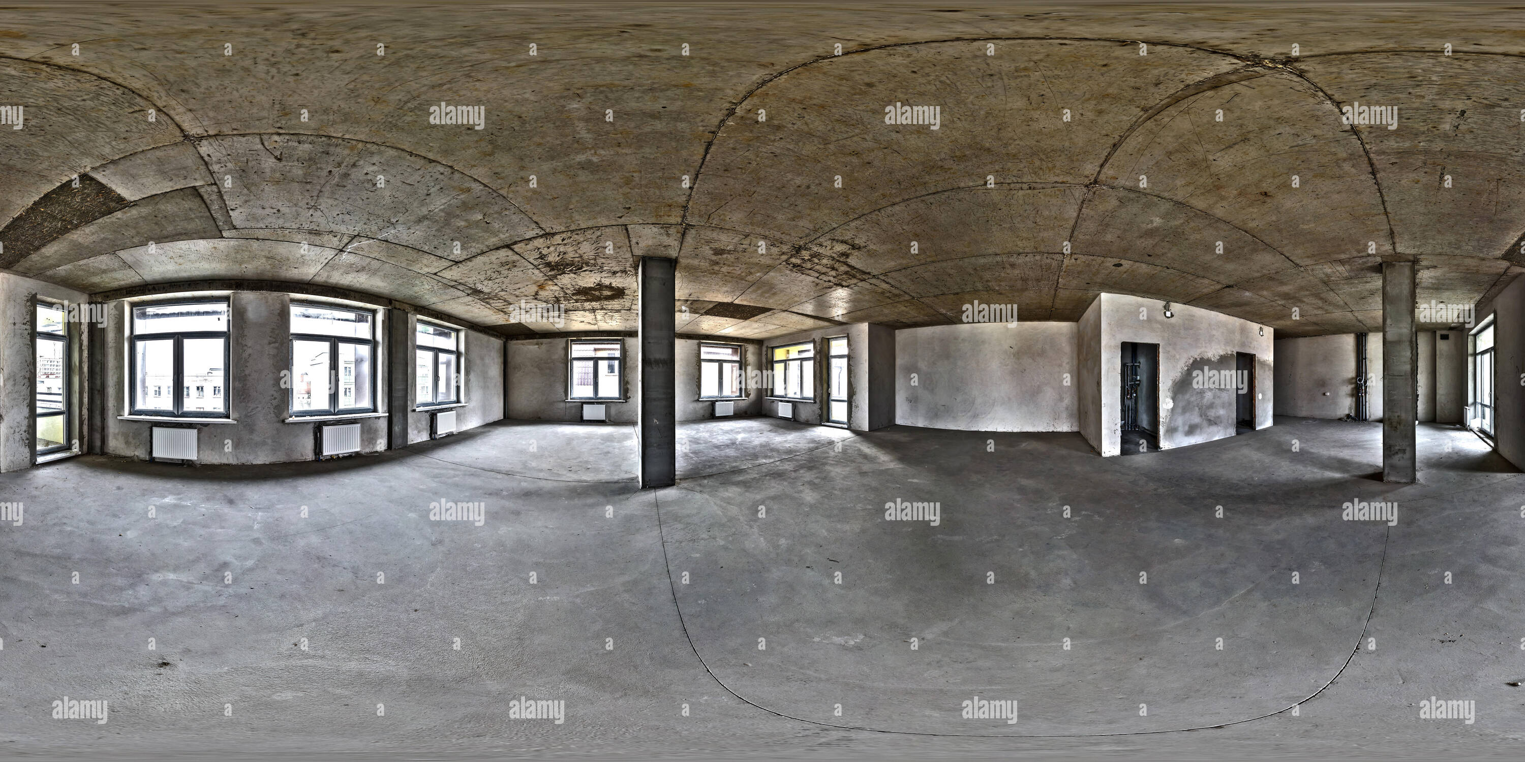 360 View Of Empty Room Without Repair Full Seamless