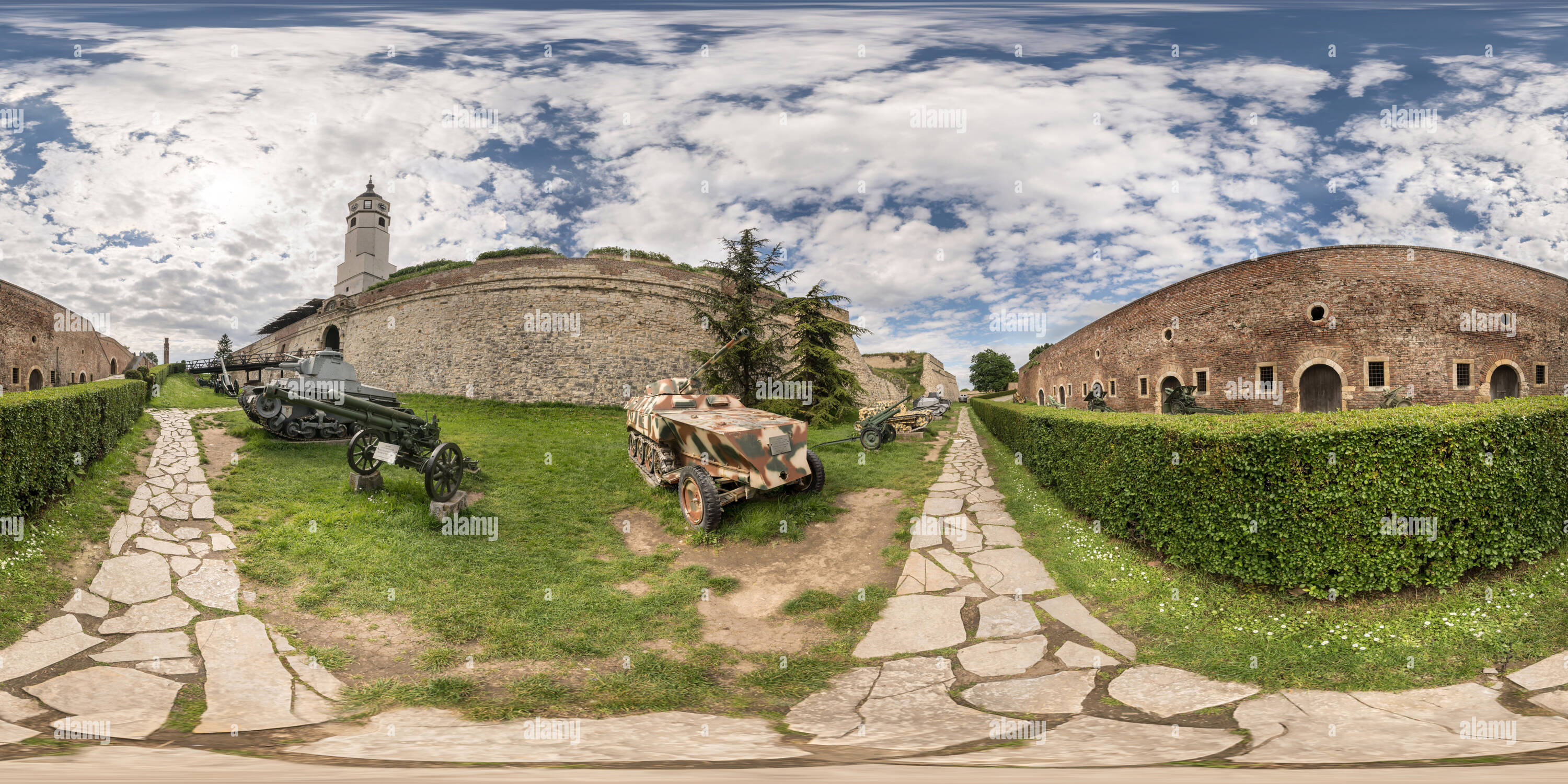 360° view of Belgrade Military Museum outer exhibition - Alamy