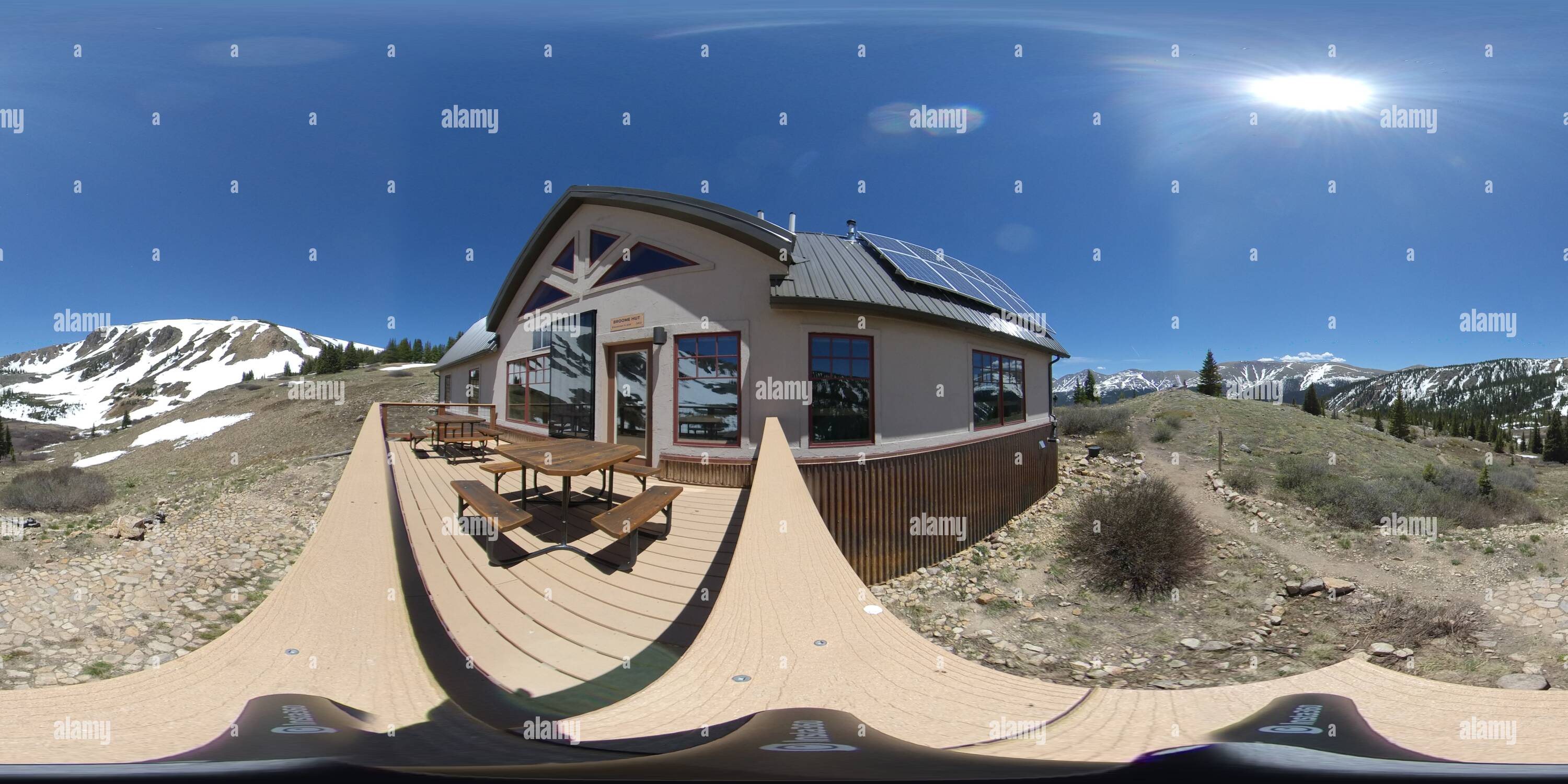 360 degree panoramic view of Broome Hut