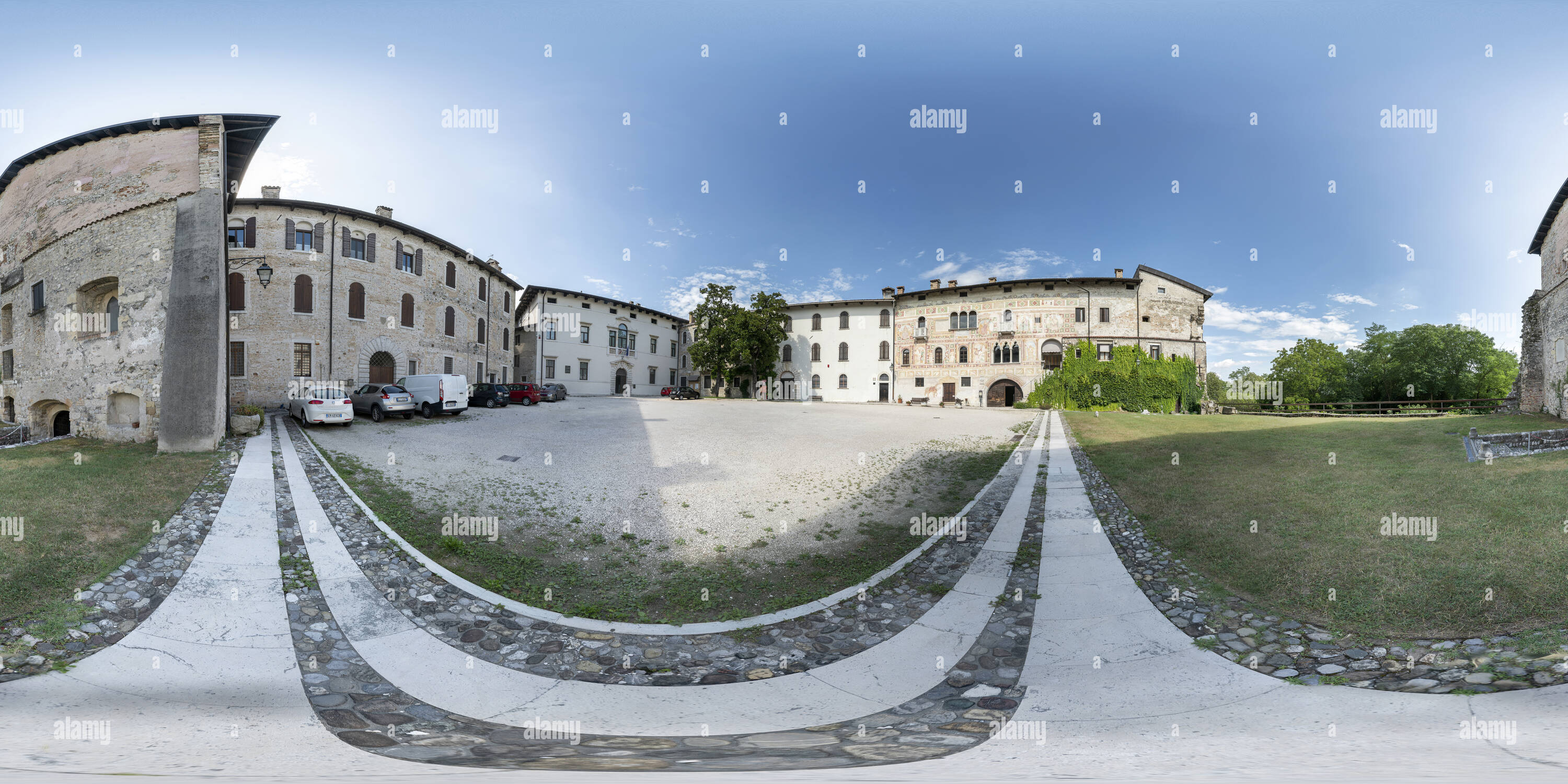 360° view of the castle in Spilimbergo Alamy