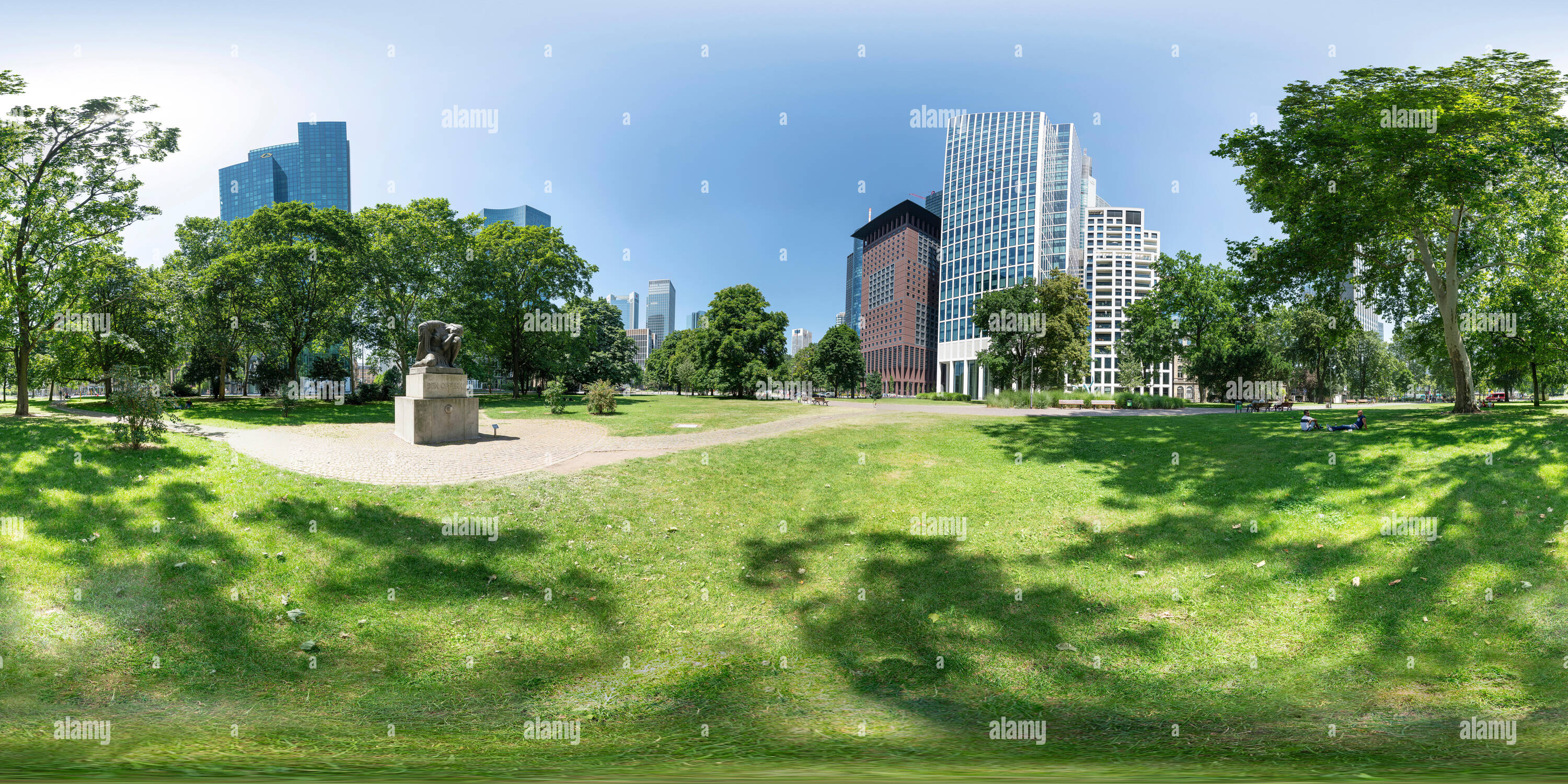 360 View Of Frankfurt Germany July 19 A 360 Panoramic View Of The Gallusanlage Park In The Center Of The City Alamy