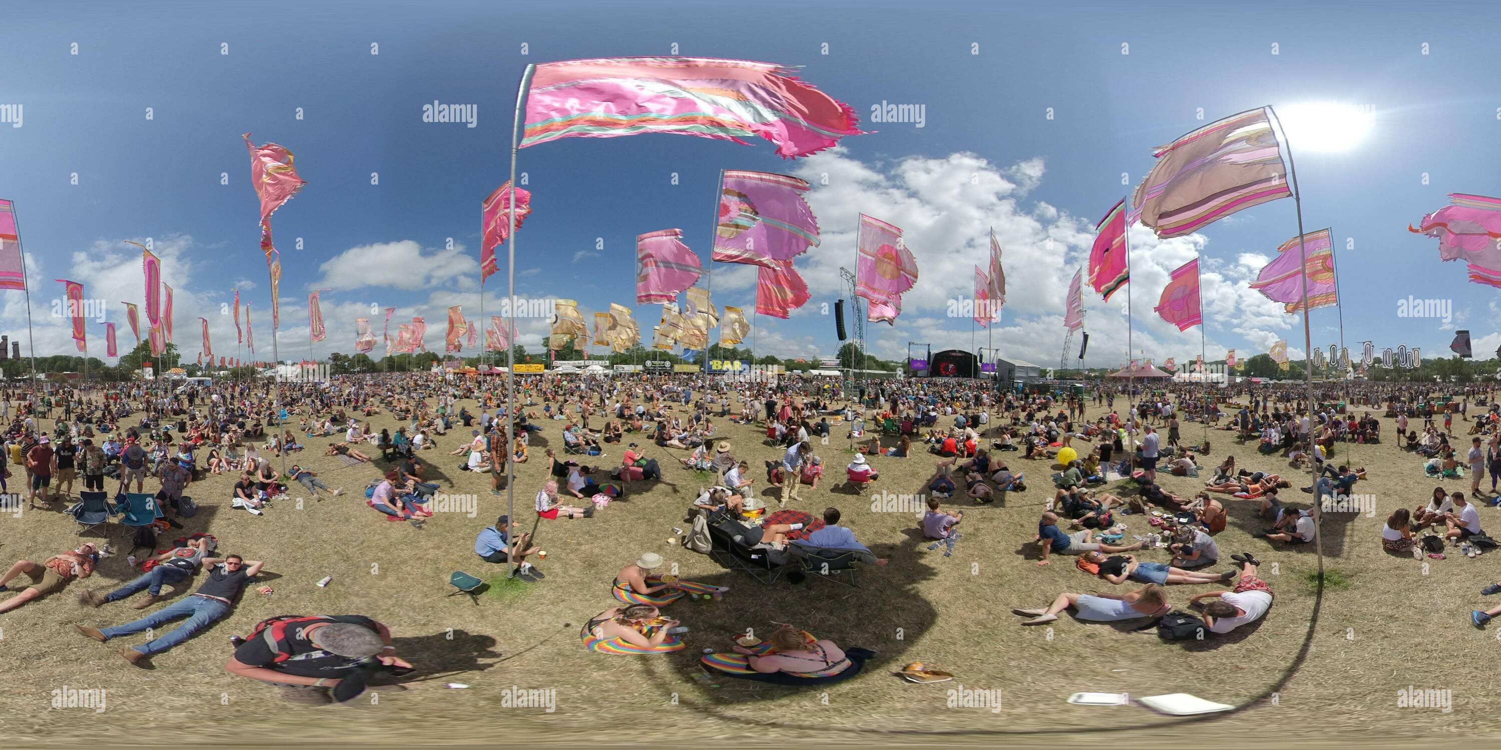 360 degree panoramic view of The West Holt Stage Glastonbury 2019