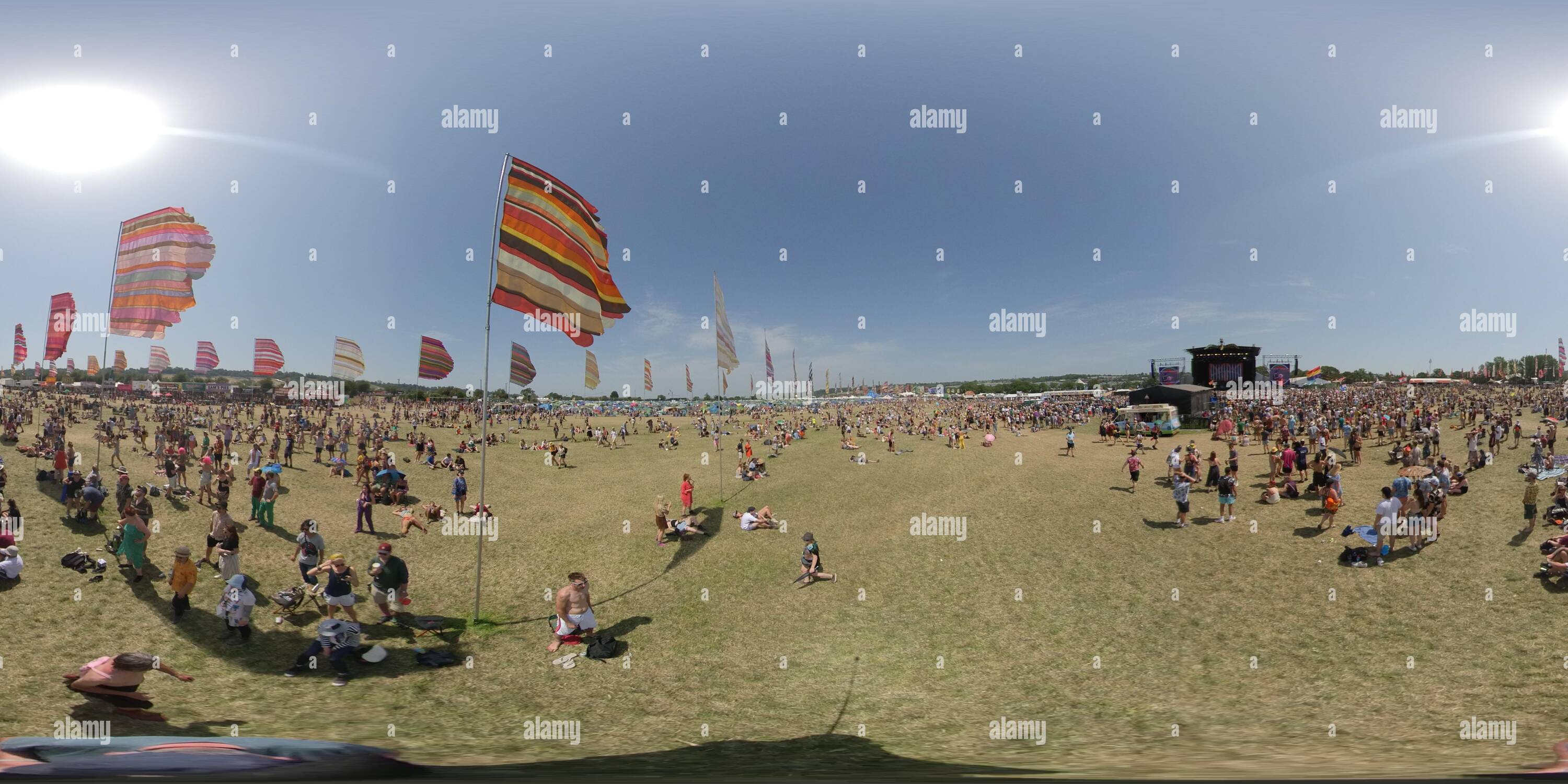 360 degree panoramic view of 360° View of The Other stage at Glastonbury Music Festival