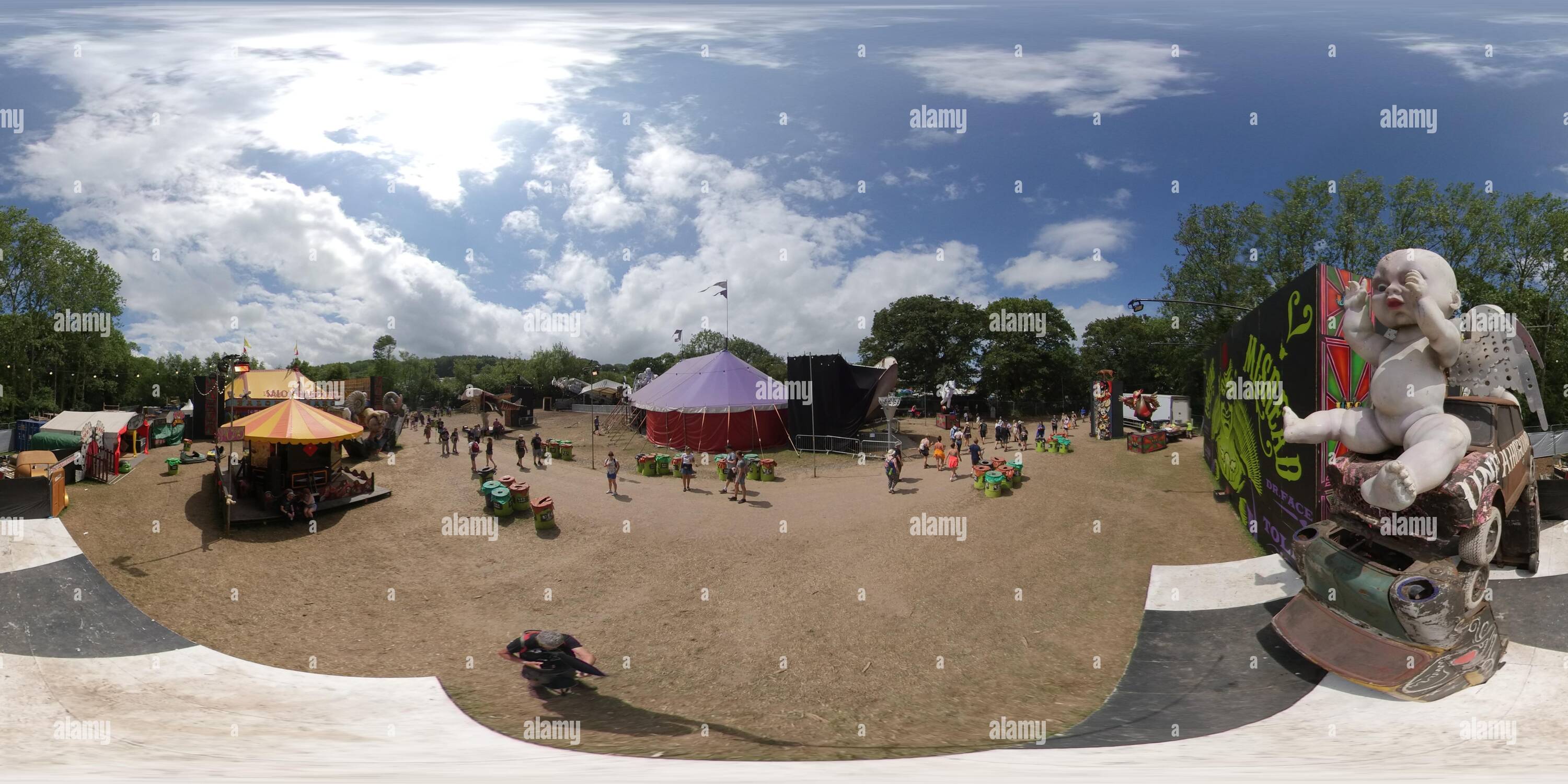 360 degree panoramic view of 360° View The Unfairground at Glastonbury Festival 2019