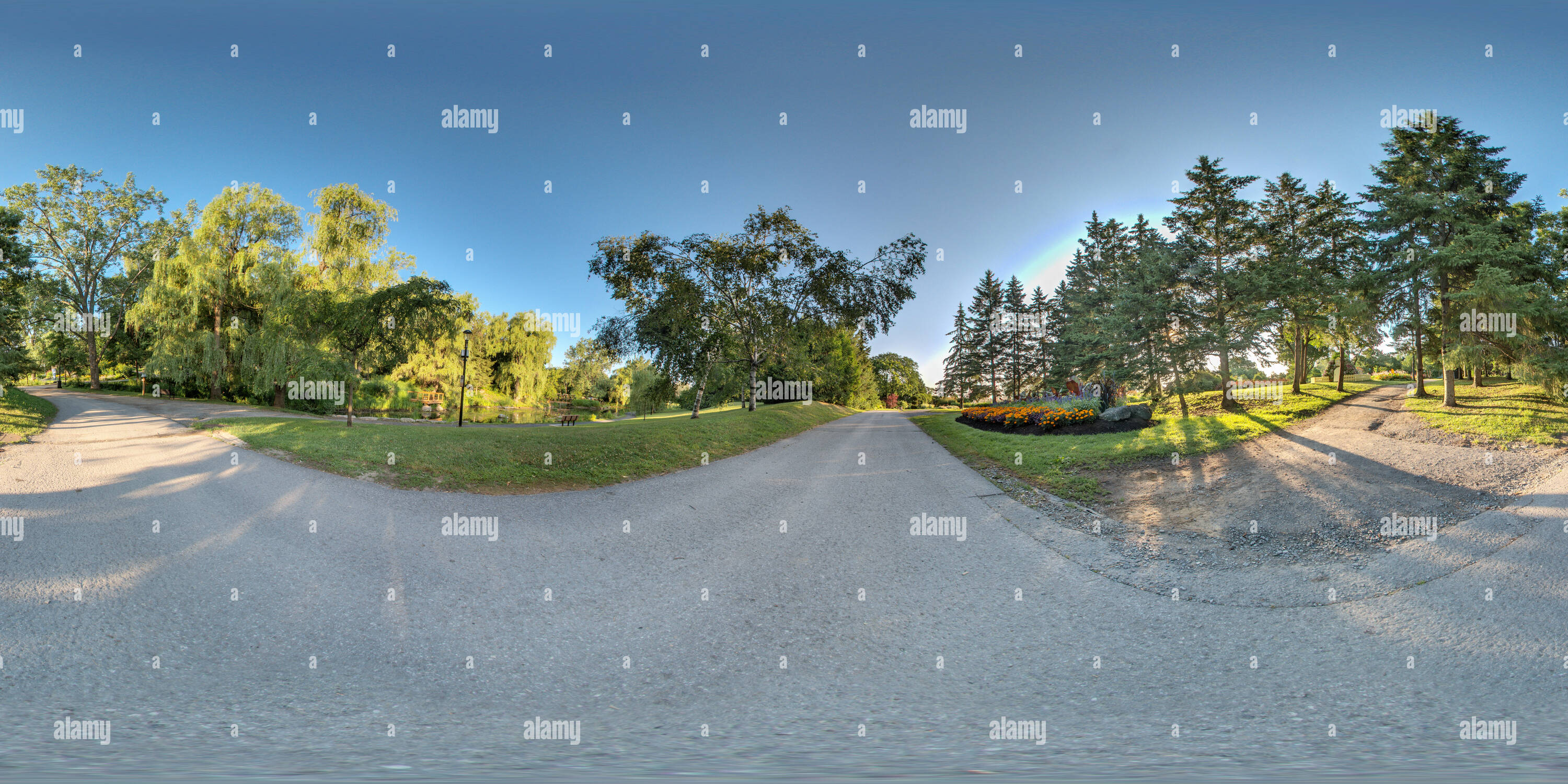 360° view of Pergola et piano public - Centre de la nature, Laval - Alamy