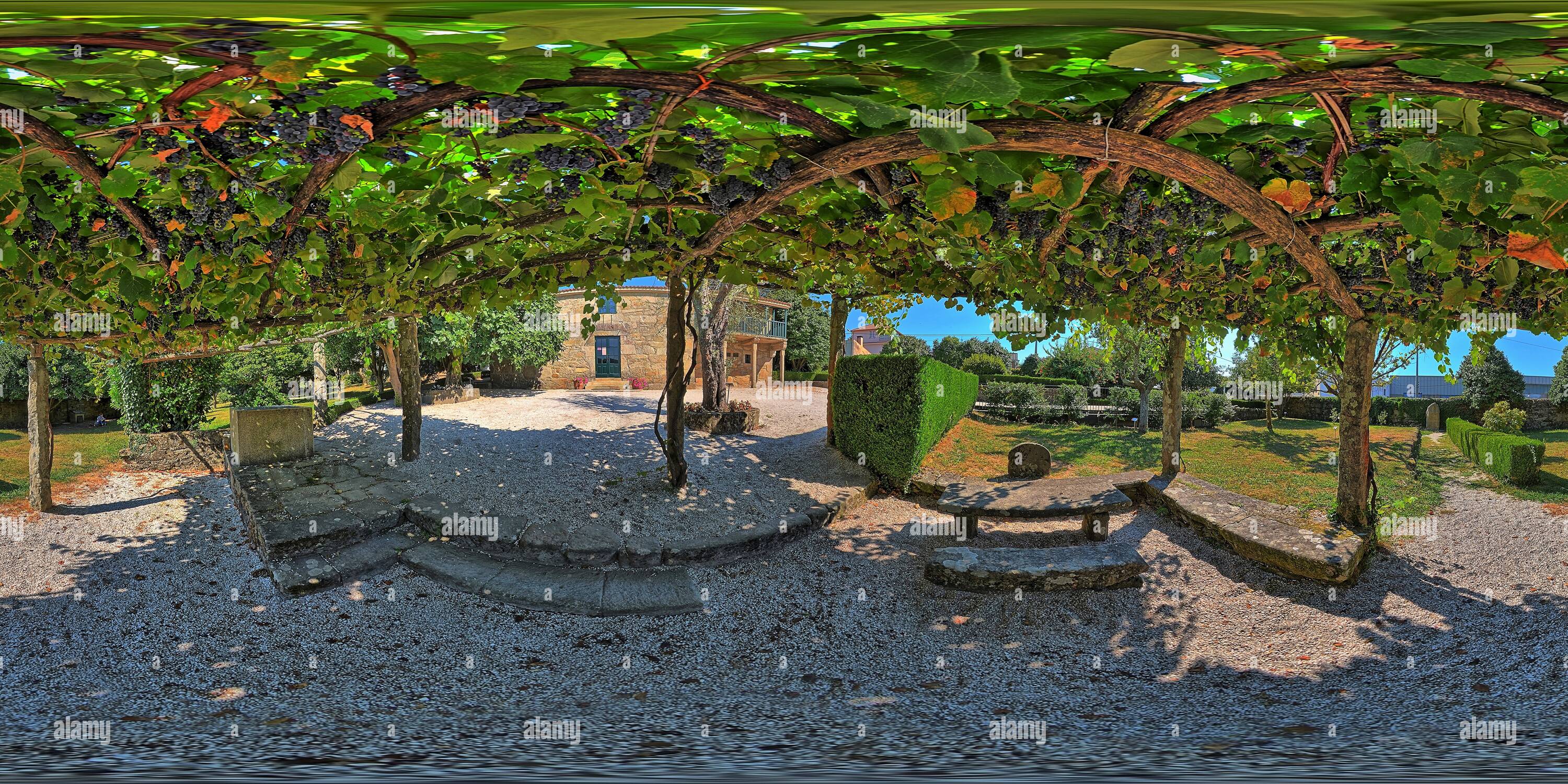 360° view of Rosalia de Castro Museum Gardens Alamy