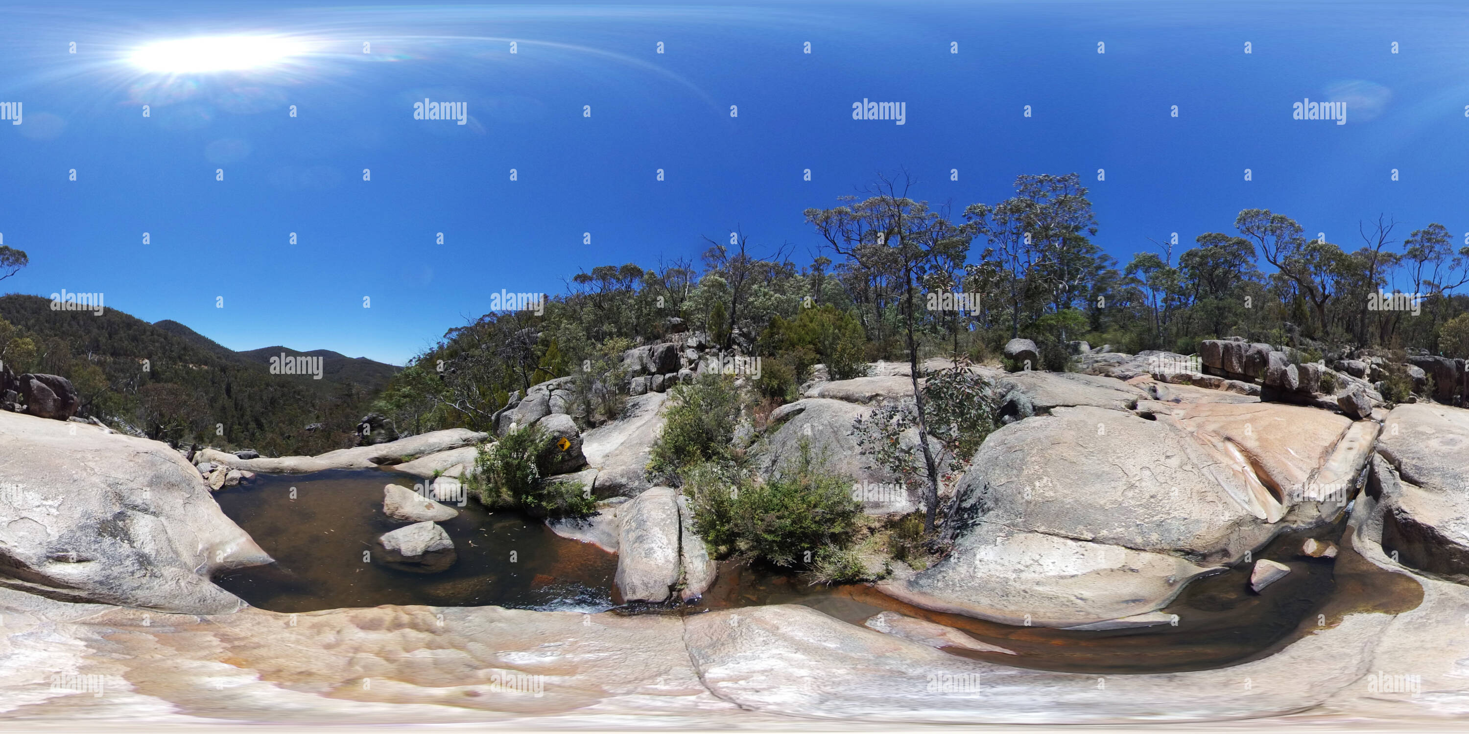 360 Grad Panorama Ansicht von Gibraltar Falls, Paddys River ACT