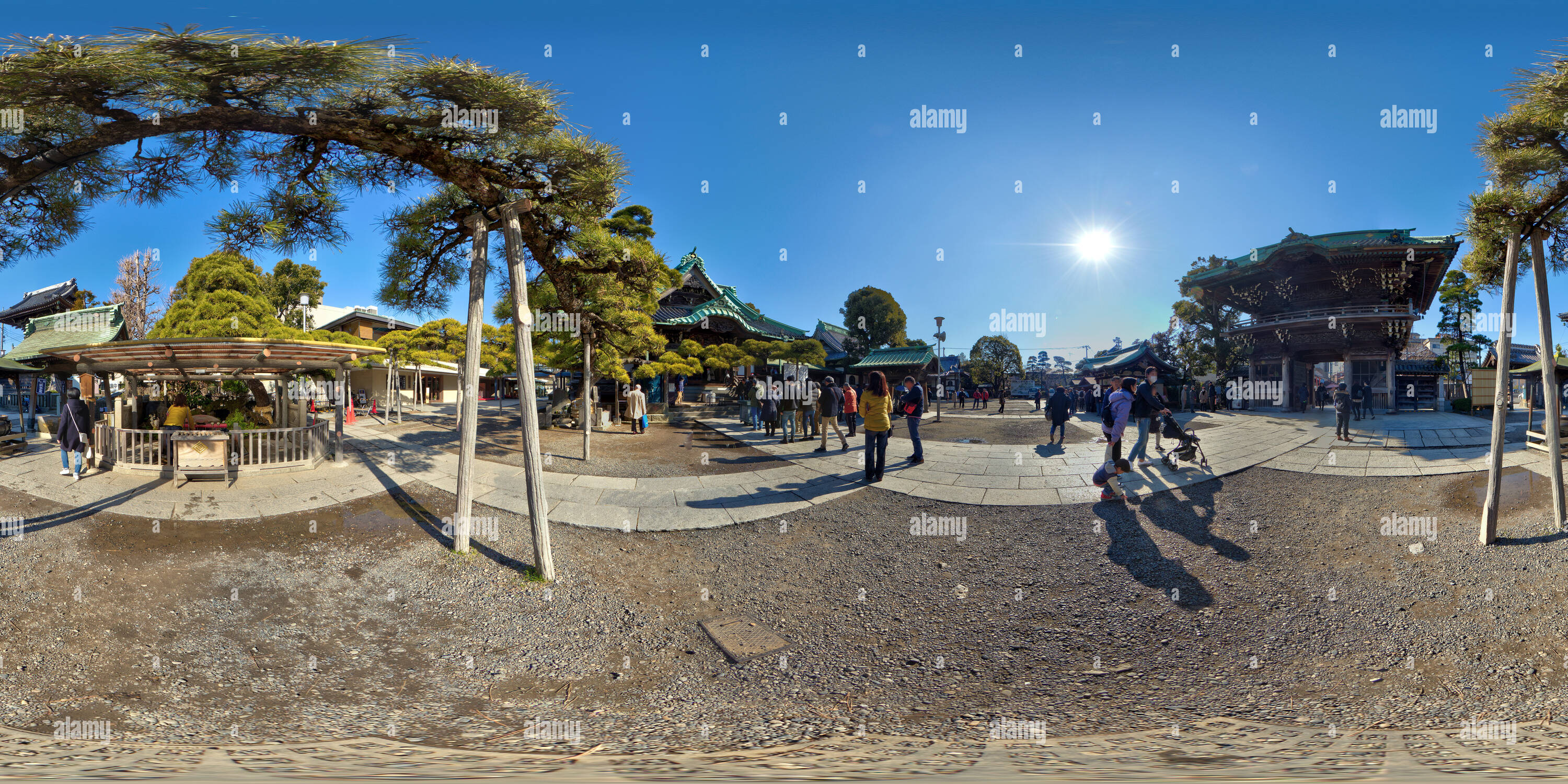 360 Grad Panorama Ansicht von Shibamata Taishakuten Tempel