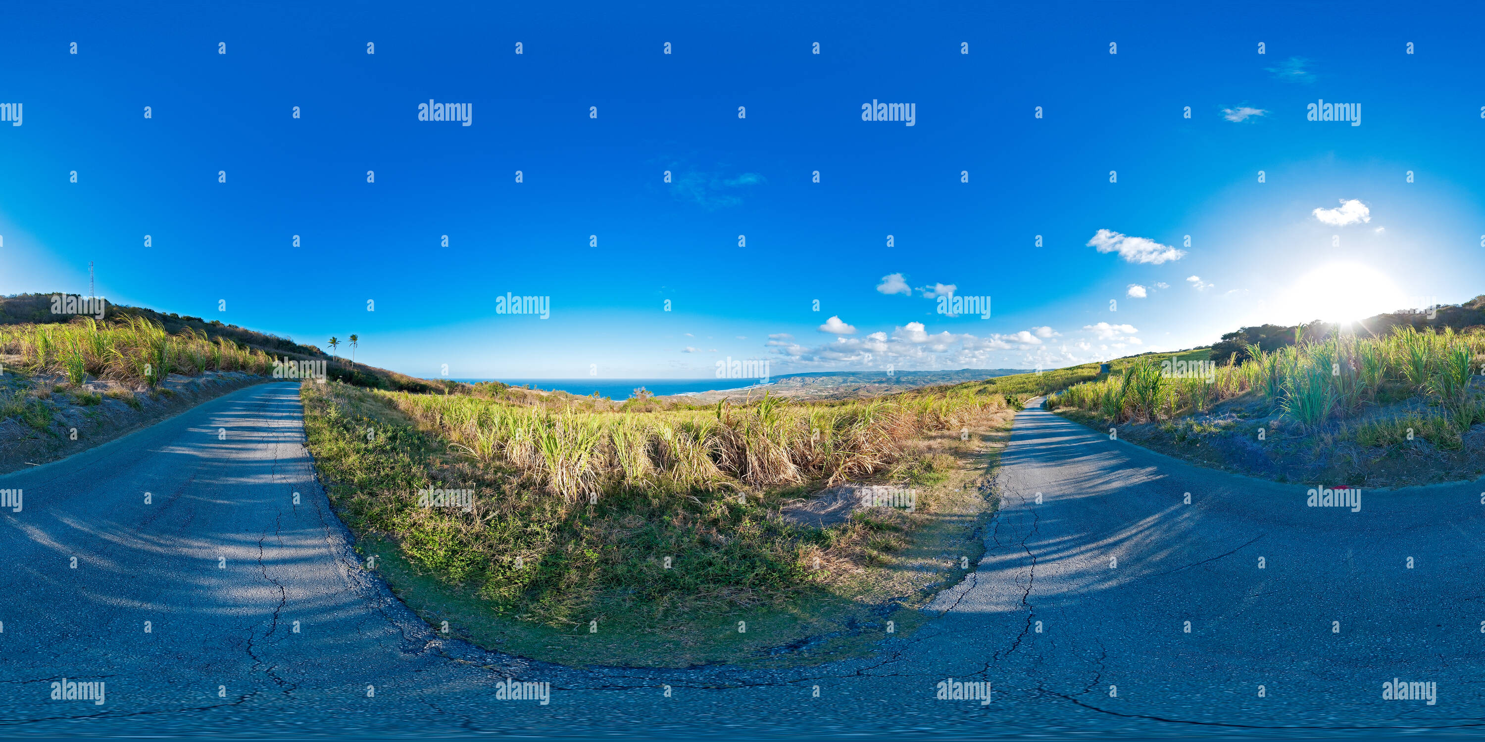 360 Grad Panorama Ansicht von Straße in der Nähe von Cherry Tree Hill