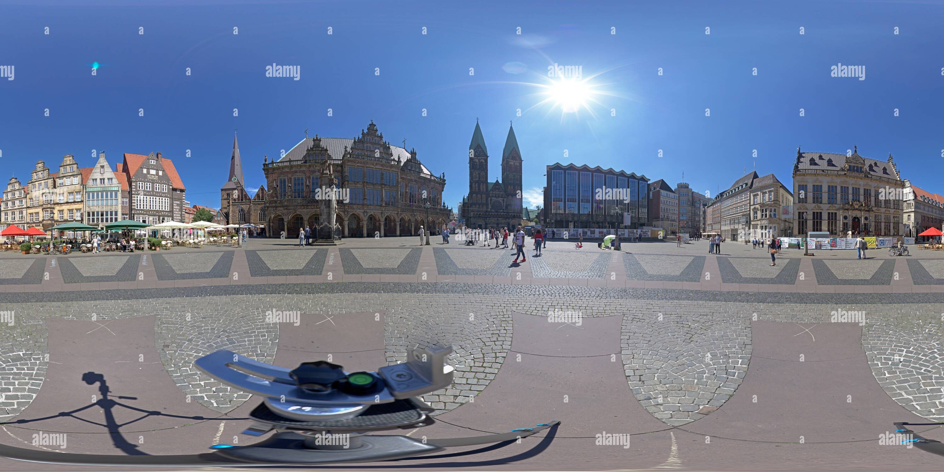 360 Grad Panorama Ansicht von 360 Grad Foto, Marktplatz, Bremen, Deutschland