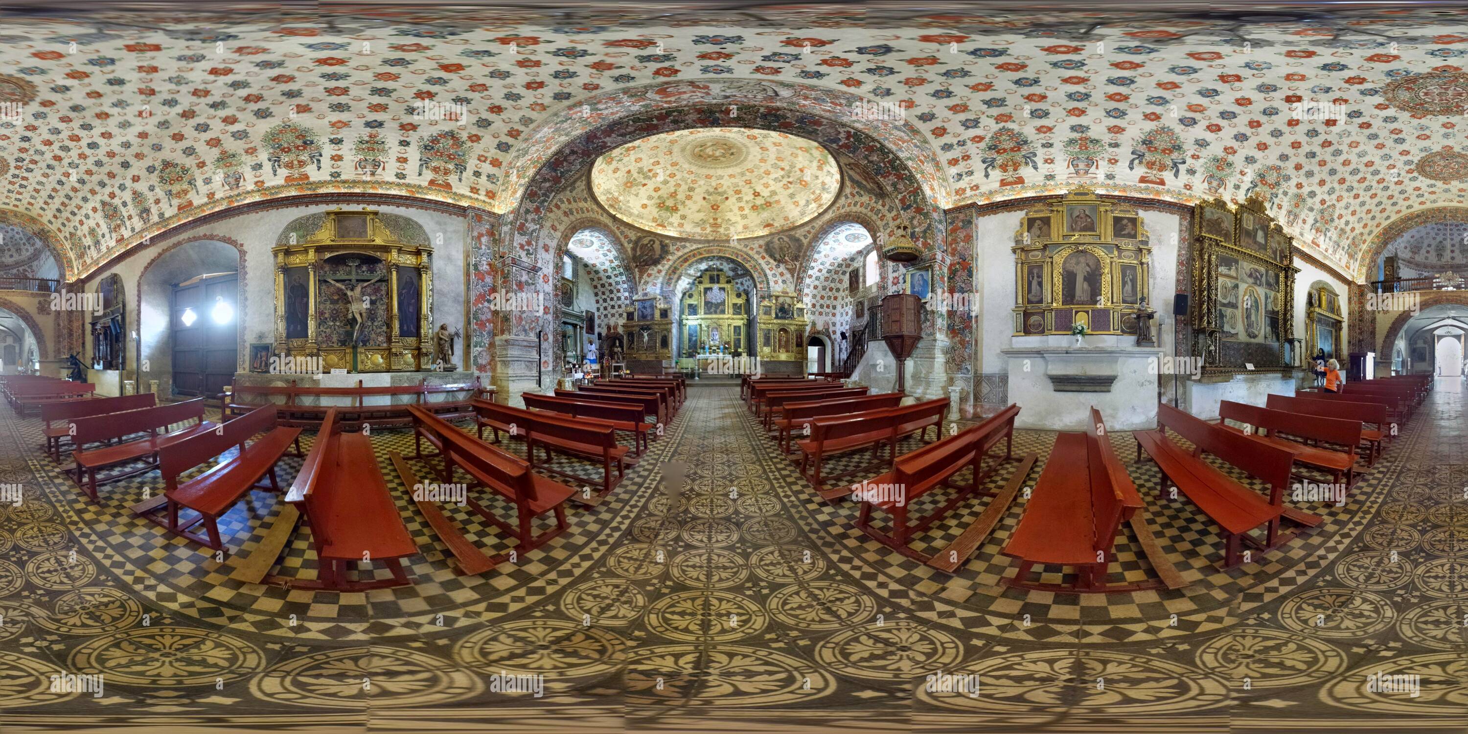 360 Grad Panorama Ansicht von Die Kirche San Jerónimo Tlacochahuaya, Oaxaca