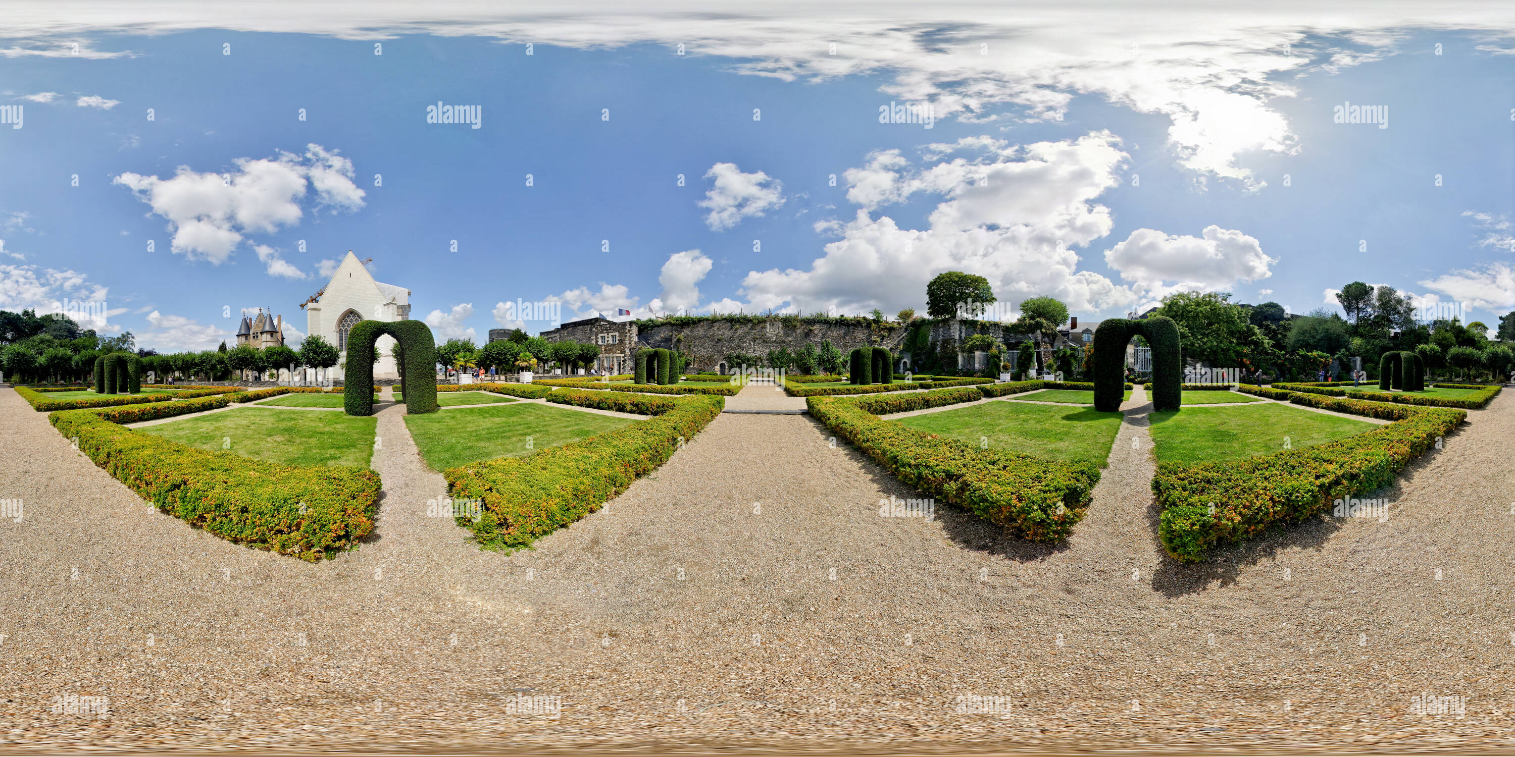 360 Grad Panorama Ansicht von Chateau de Angers, Frankreich