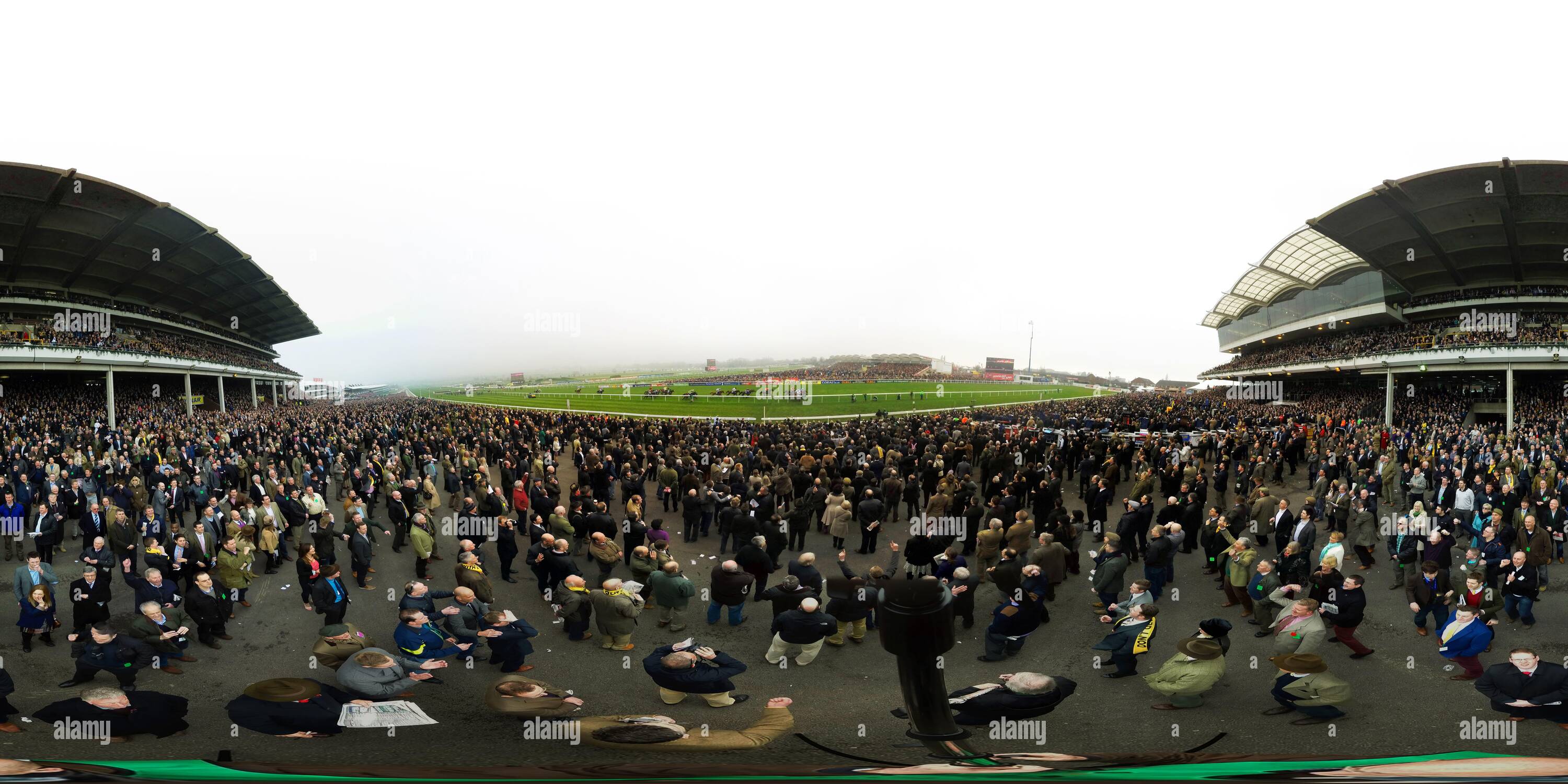 360 Grad Panorama Ansicht von FINGAL BAY GEWINNT IN CHELTENHAM IM PERTEMPS NETZWERK LETZTE HANDICAP HÜRDE CHELTENHAM FESTIVAL 2014. BILD : MARK PAIN / ALAMY