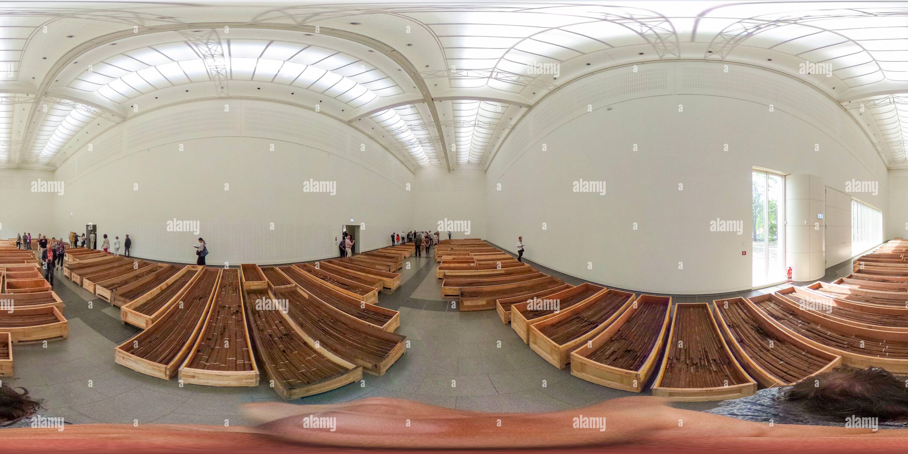 360 Grad Panorama Ansicht von AI Weiwei „Straight“ 2008-2012, K20 Kunstsammlung NRW, Düsseldorf 20.8.2019