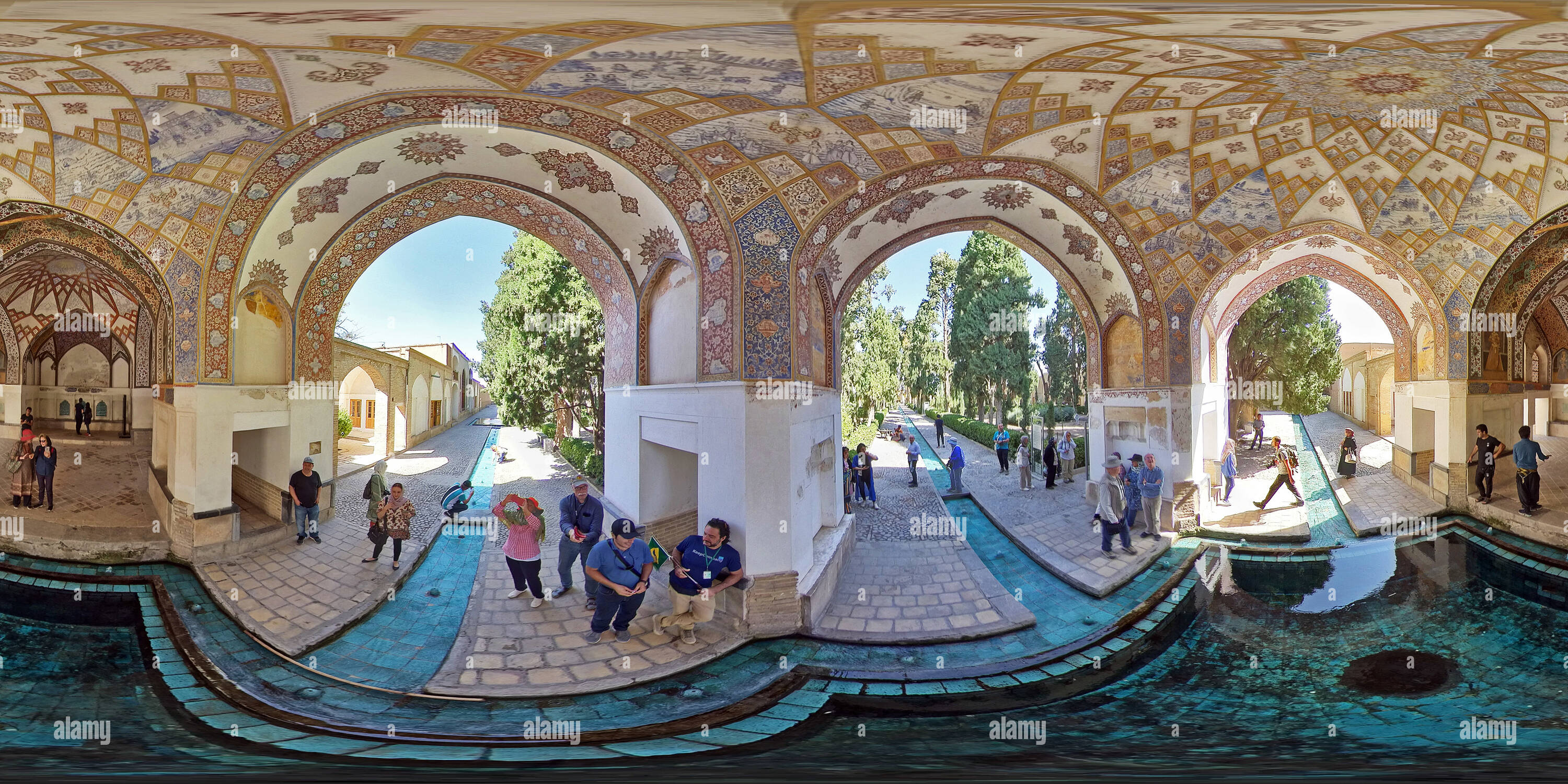 360 Grad Panorama Ansicht von Iran Kashan Fin Garden 2019