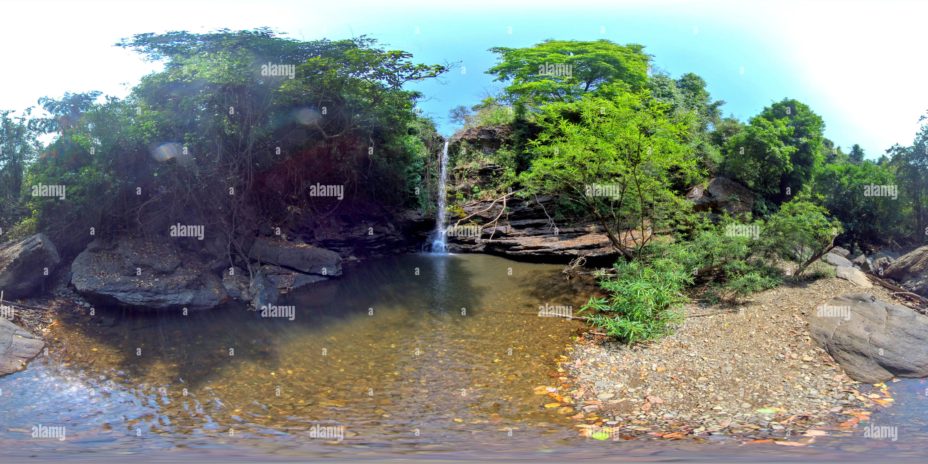 360 Grad Panorama Ansicht von Vainguinim Wasserfälle