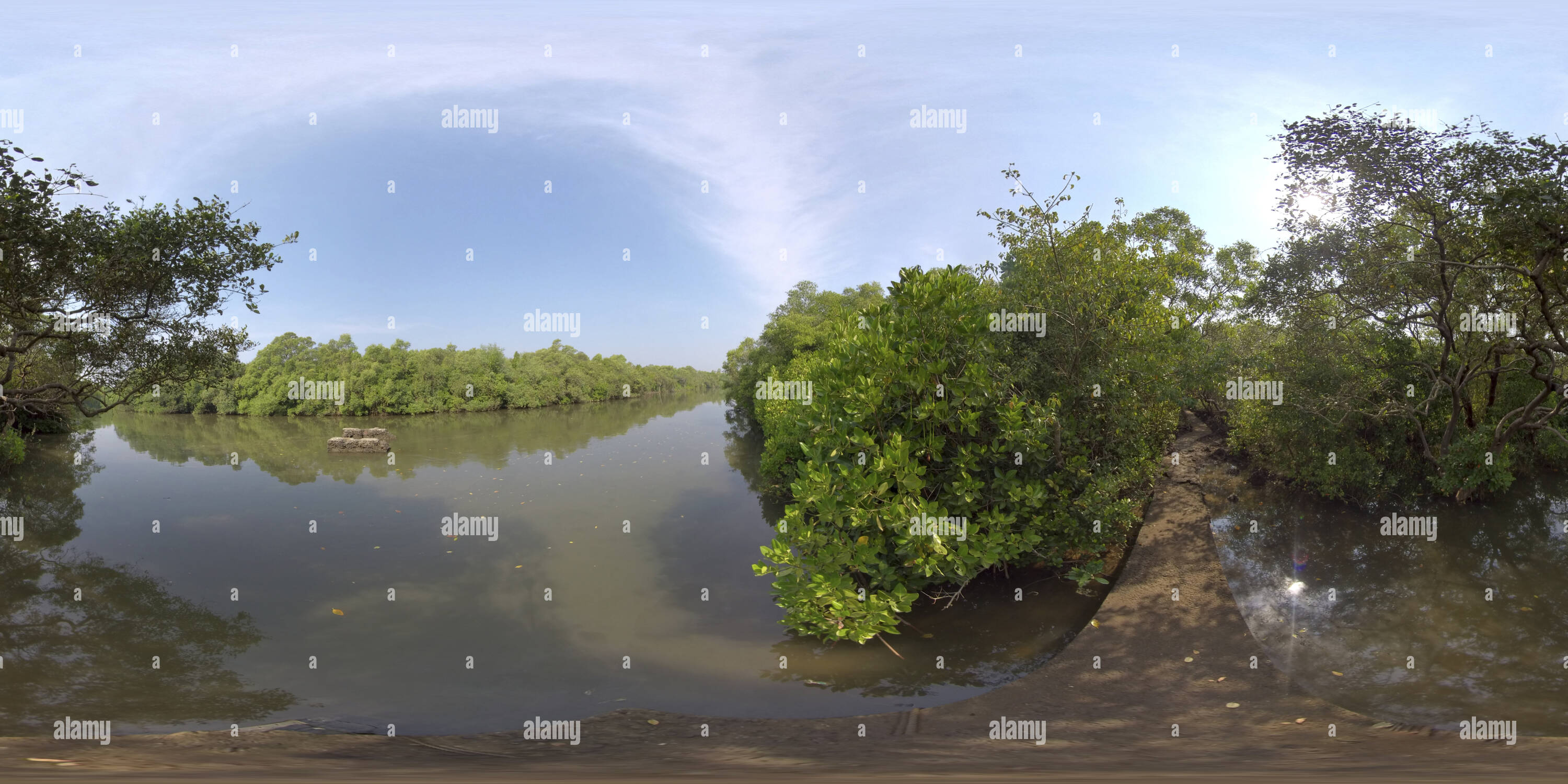 360 Grad Panorama Ansicht von Dr. Salim Ali Bird Sanctuary