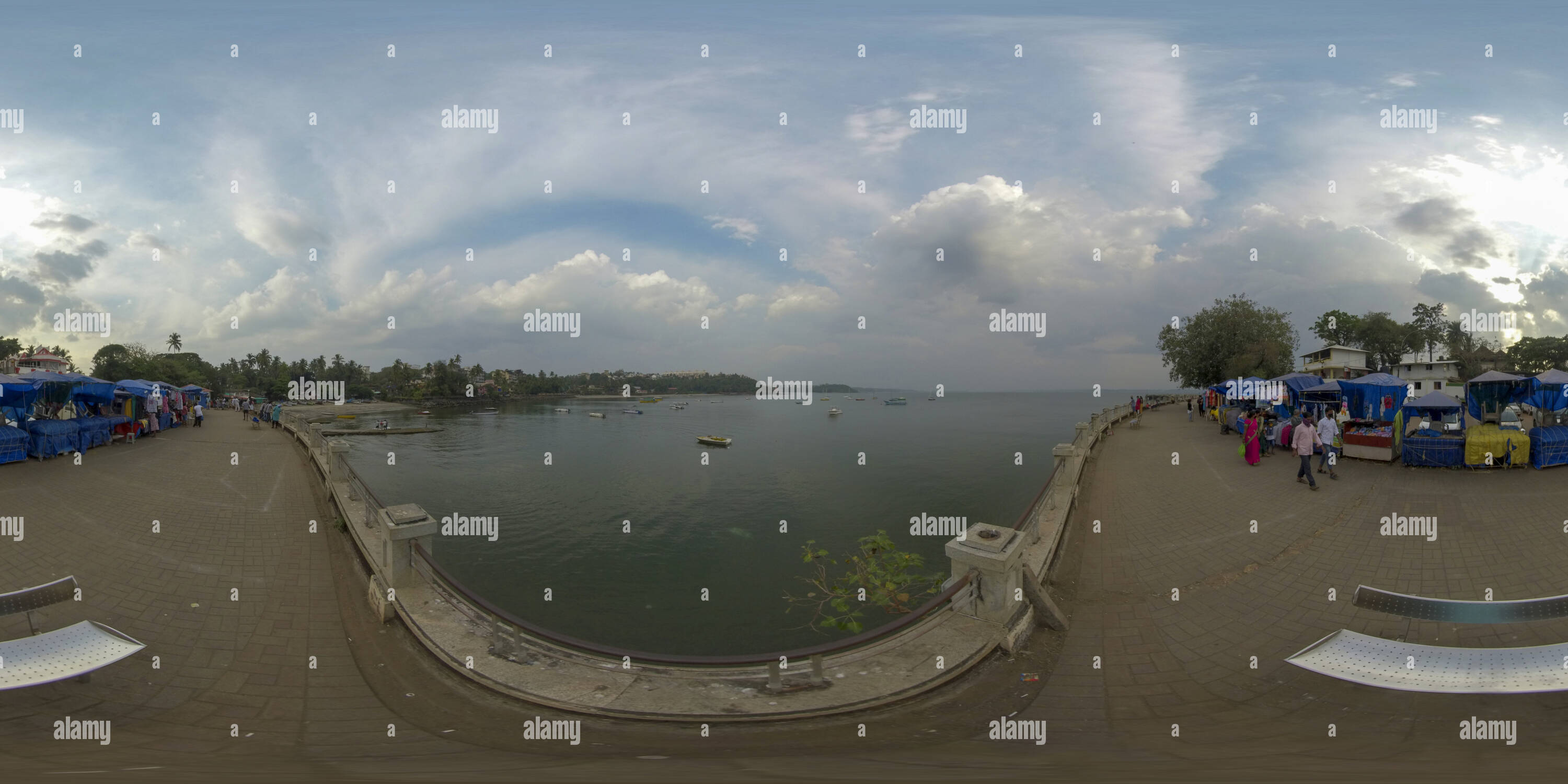 360 Grad Panorama Ansicht von Dona Paula Pier