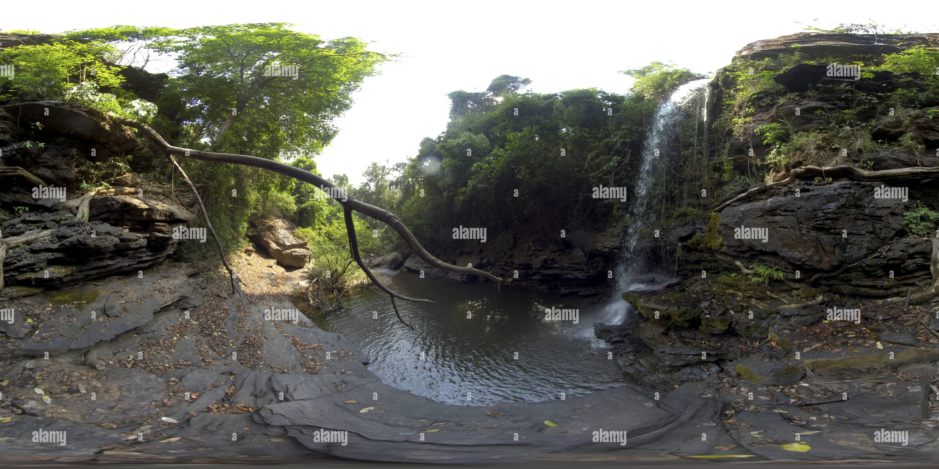 360 Grad Panorama Ansicht von Vainguinim Falls