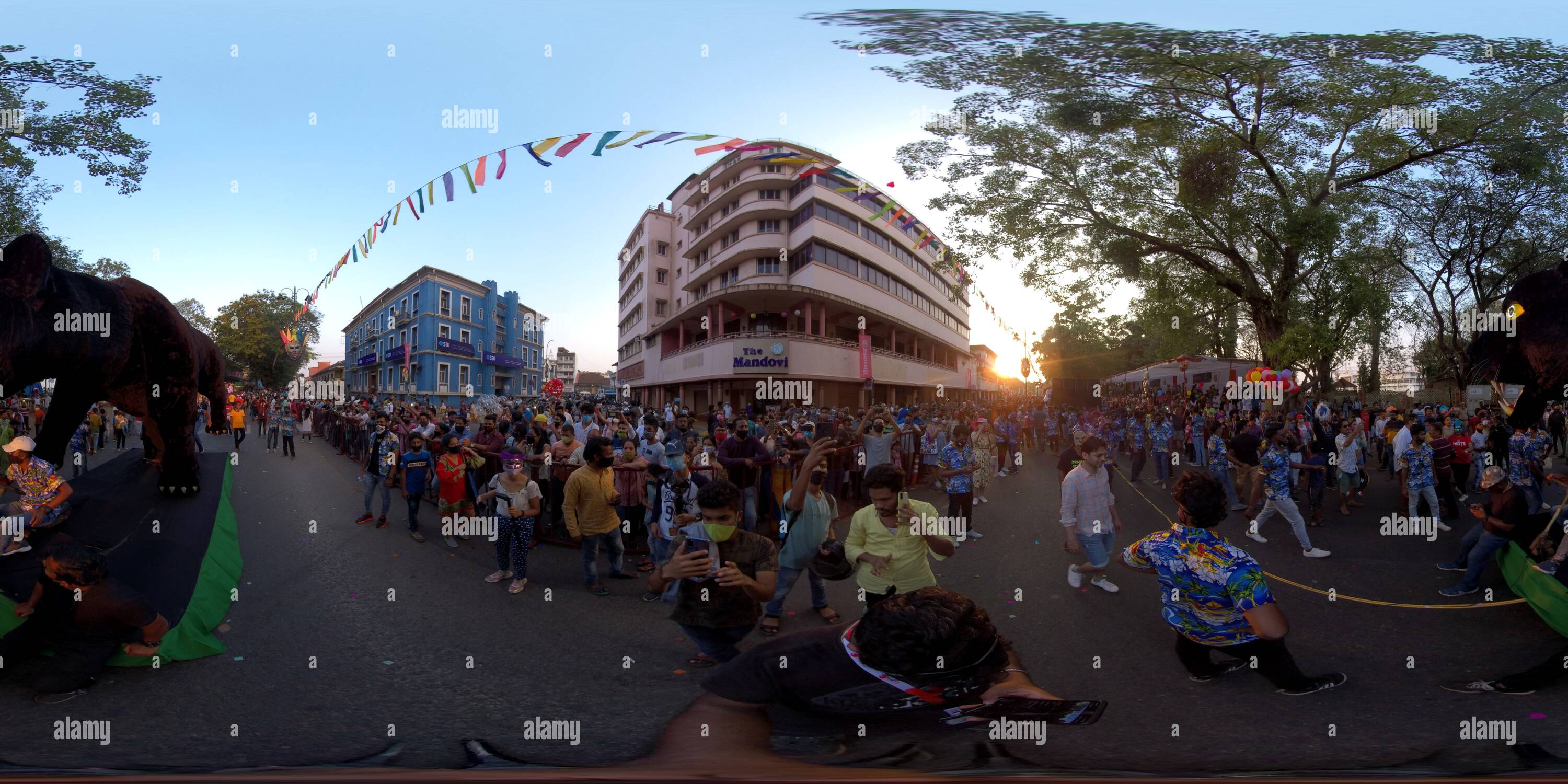 360 Grad Panorama Ansicht von Viva Carnival, Goa 2021