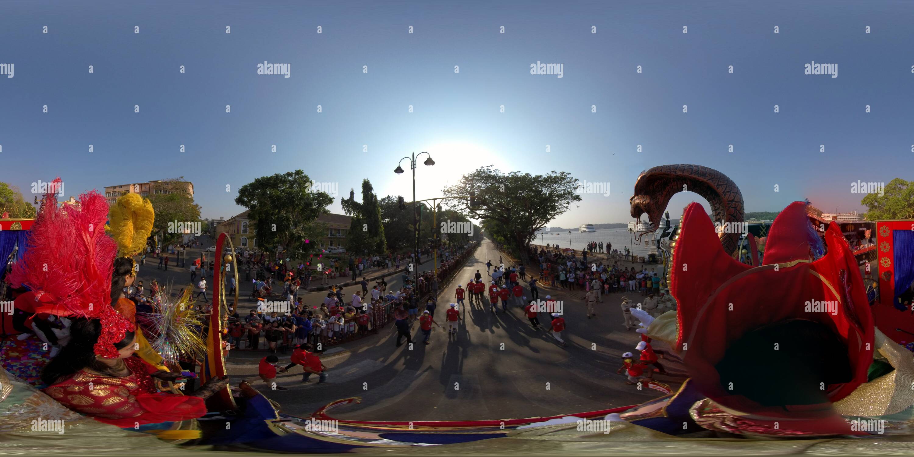 360 Grad Panorama Ansicht von Viva Carnival, Goa 2021