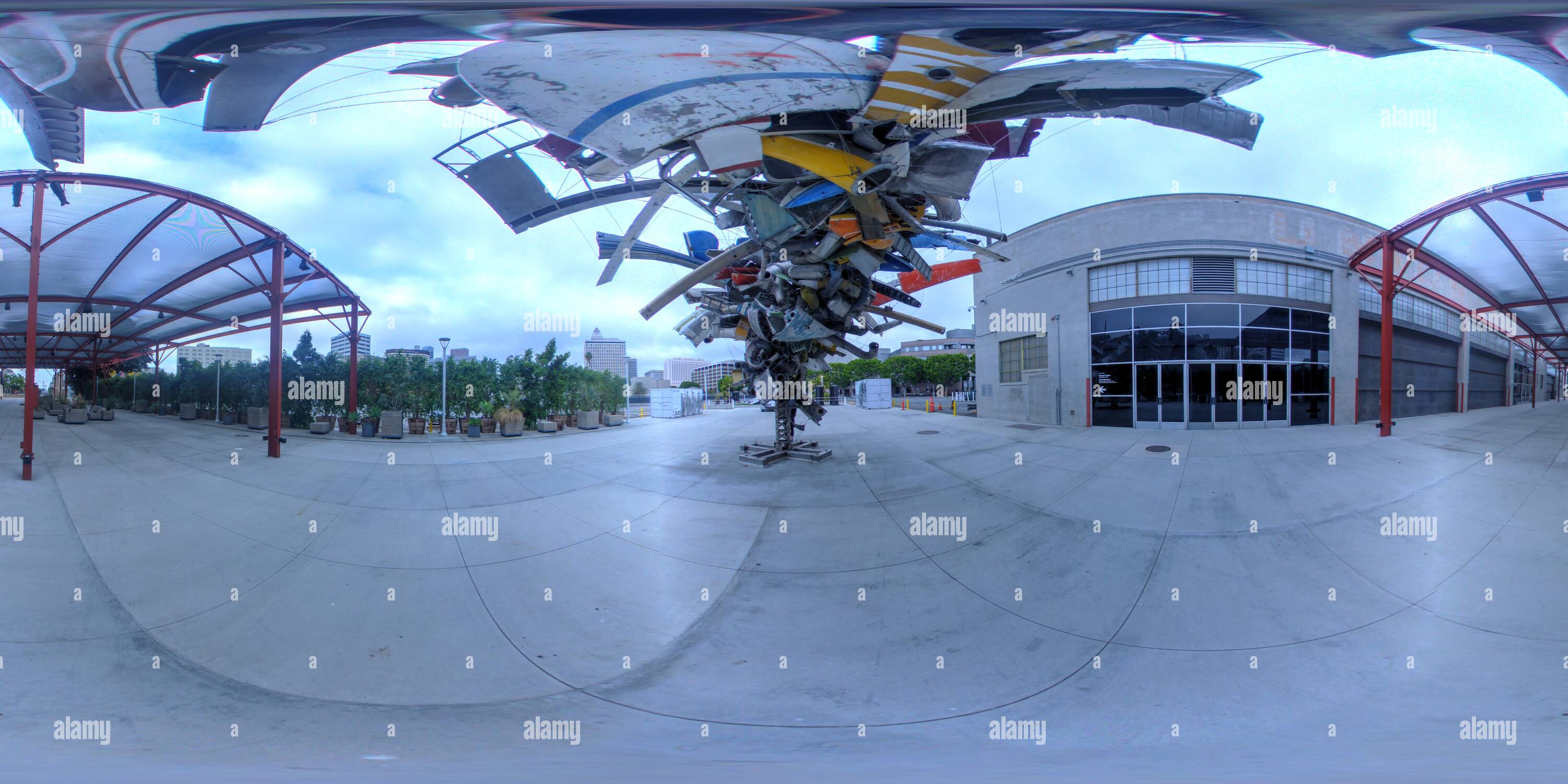 360 Grad Panorama Ansicht von Little Tokyo - DTLA - Geffen Contemporary auf der MOCA 64