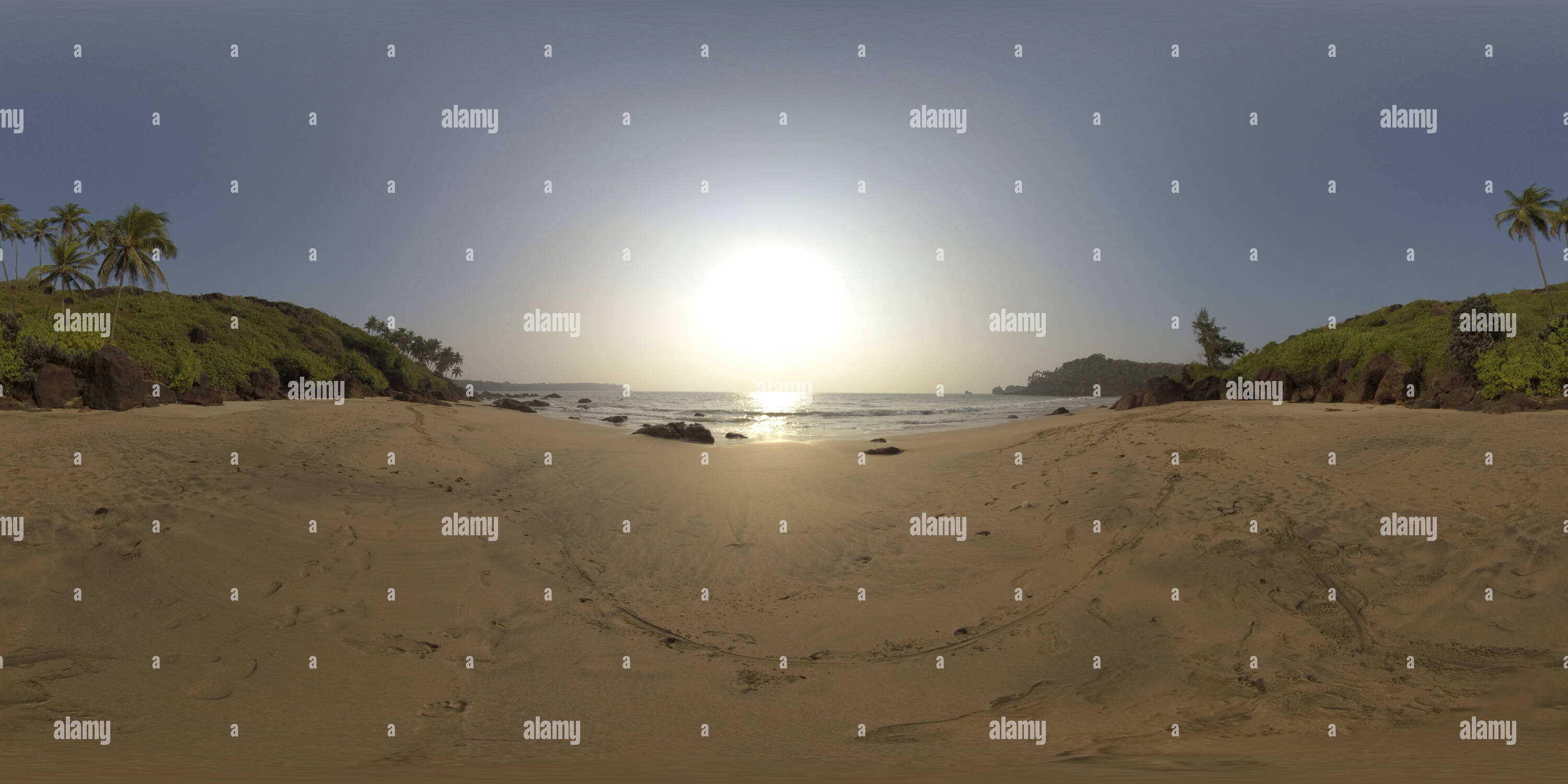 360 Grad Panorama Ansicht von Cabo De Rama Strand