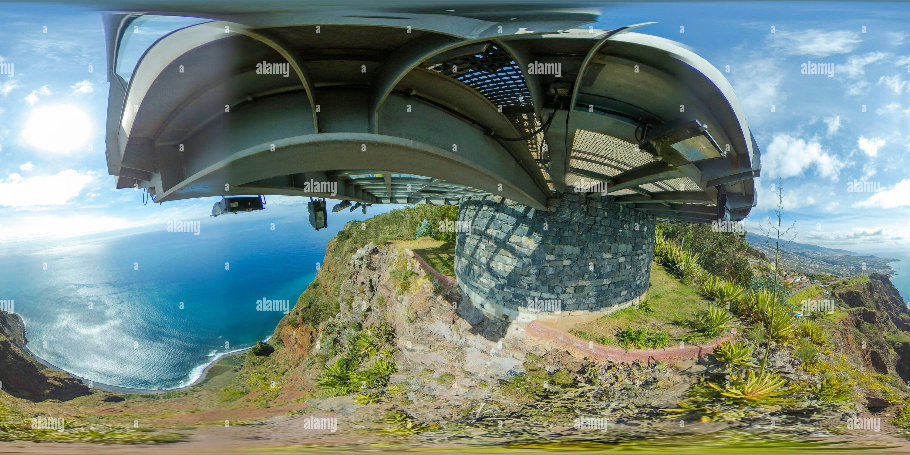 360 Grad Panorama Ansicht von Cabo Giro Skywalk Madeira