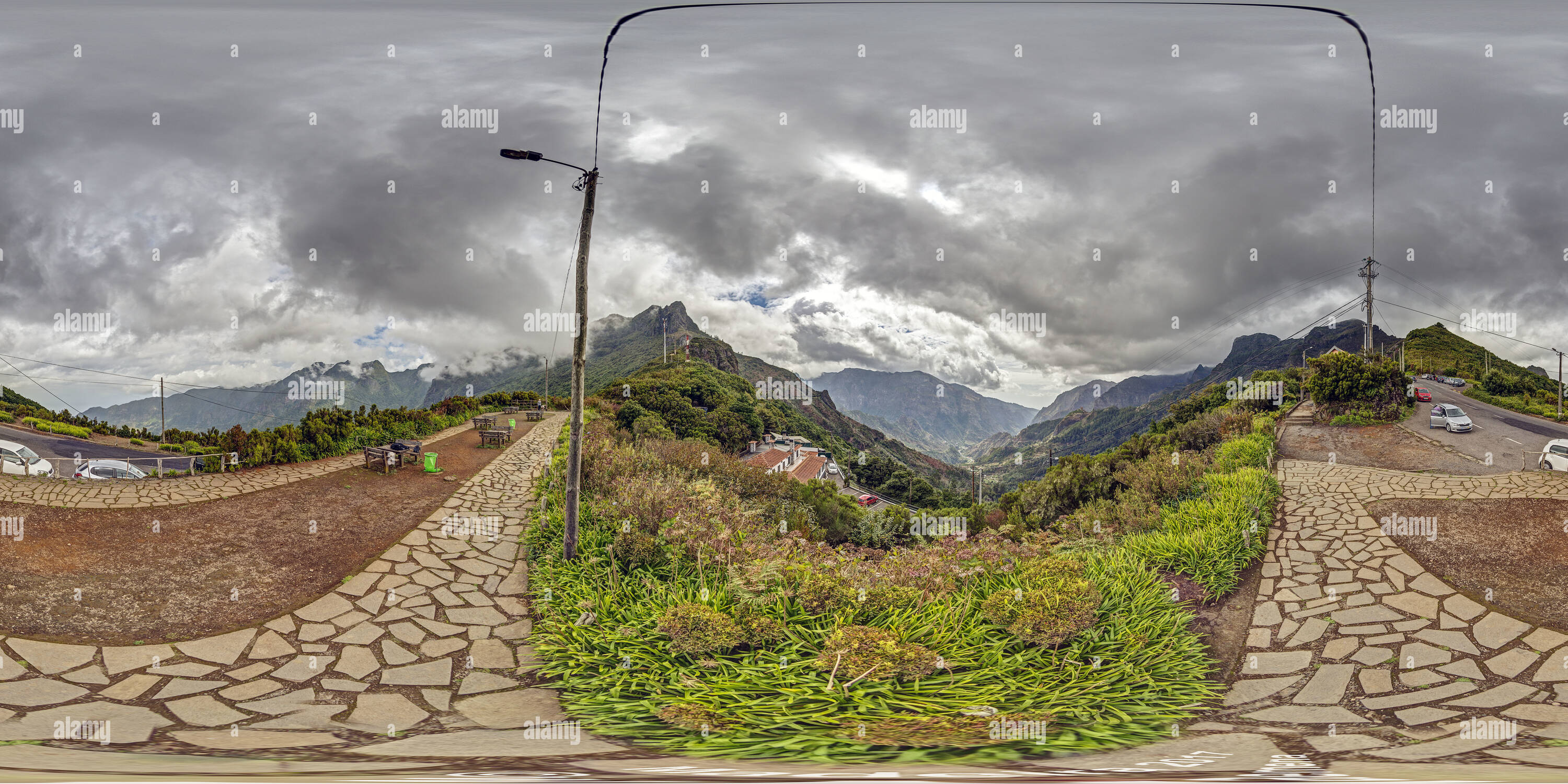 360 Grad Panorama Ansicht von Madeira Miradouro da Encumeada AIDAcara 2017 Portugal