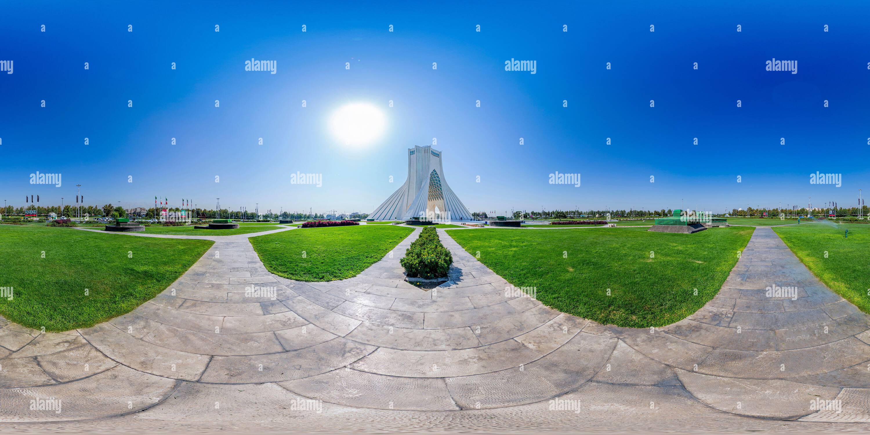 360 Grad Panorama Ansicht von Azadi-Turm